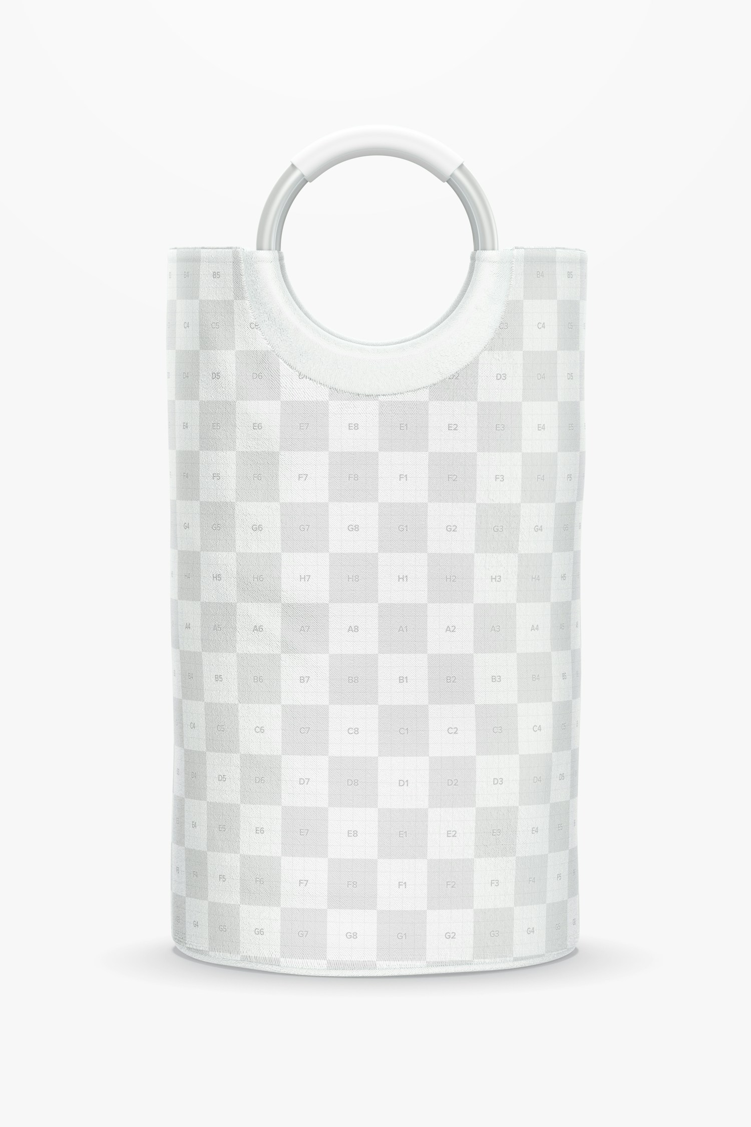 Laundry Basket Mockup, Front View
