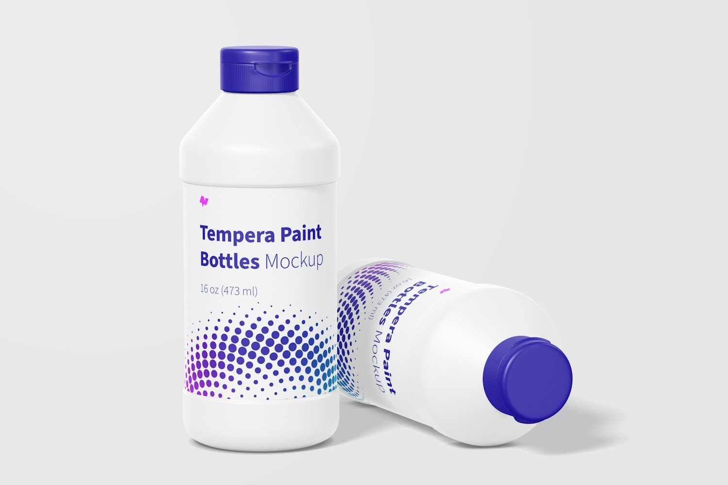 16 oz Tempera Paint Bottles Mockup 16 oz Tempera Paint Bottles Mockup