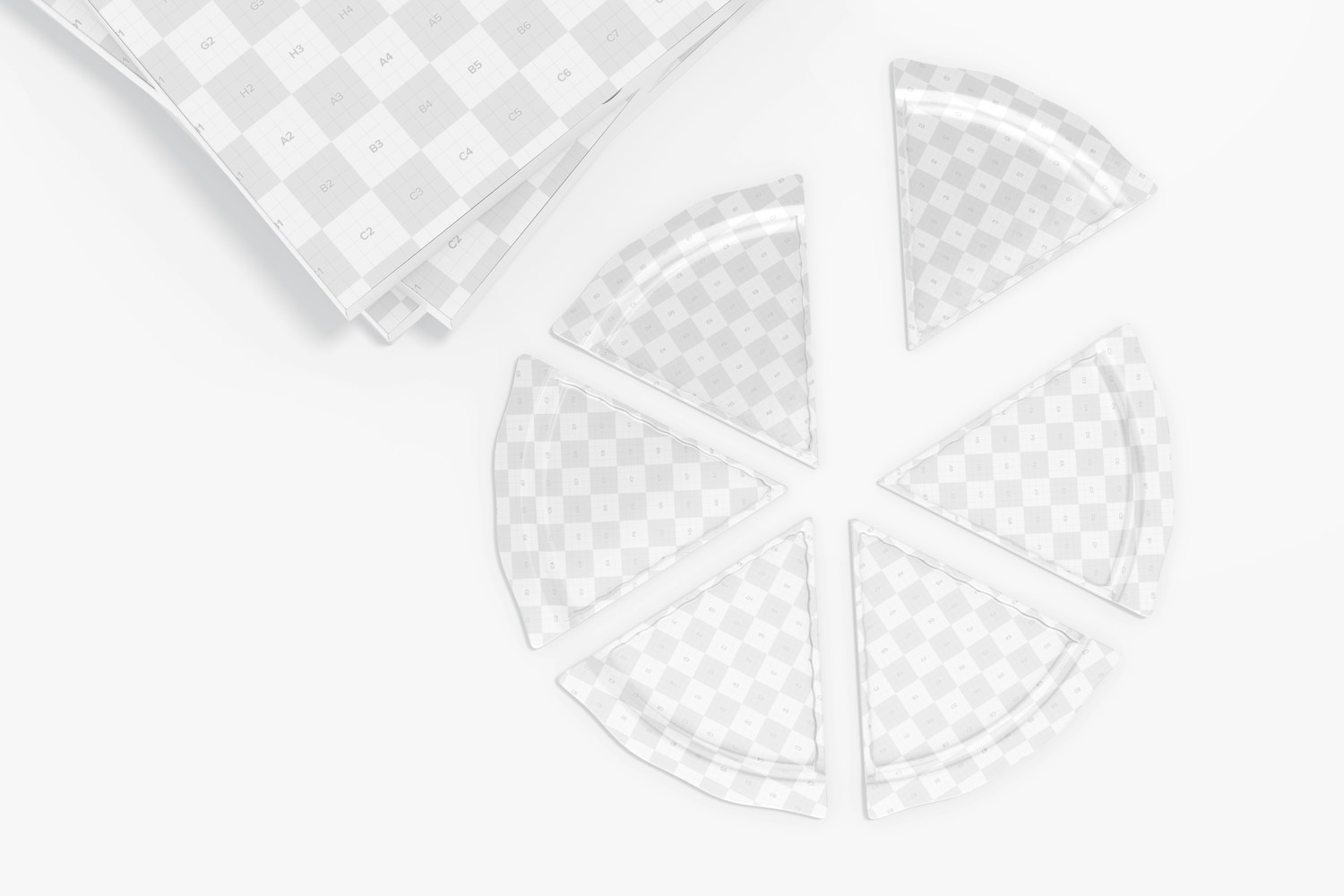 Pizza Plates Mockup, Top View