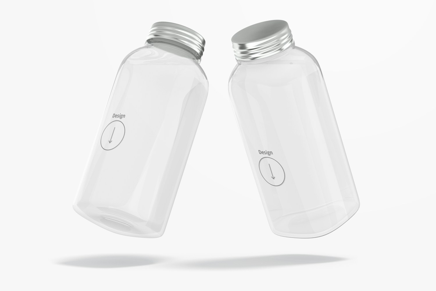 12 oz Glass Bottle Mockup, Perspective