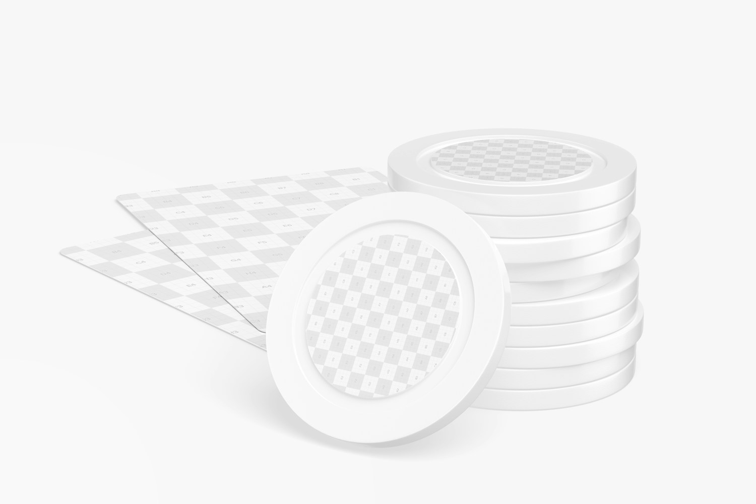 Casino Tokens Mockup, Leaned Casino Tokens Mockup, Leaned