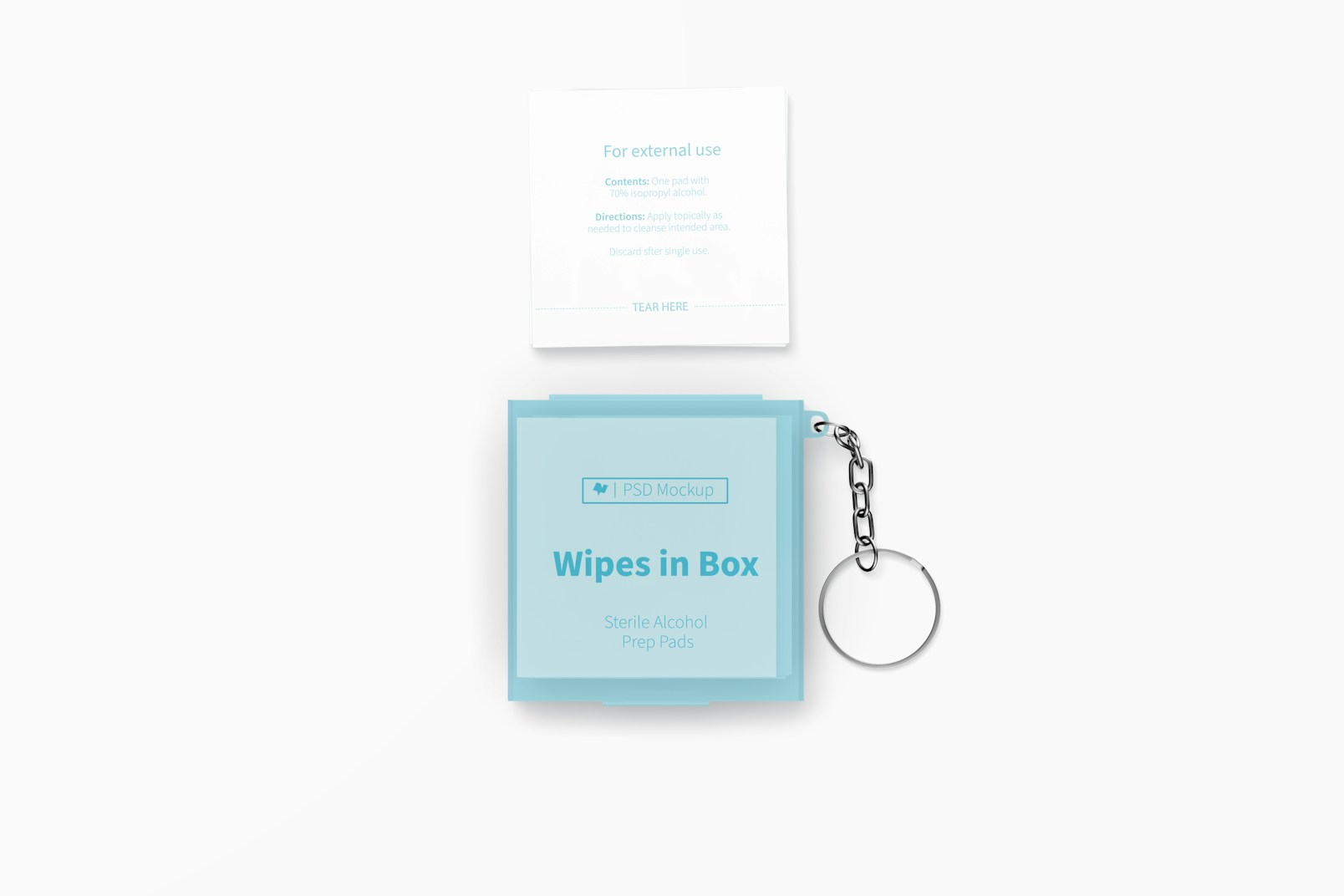 Wipes in Box Mockup, Top View