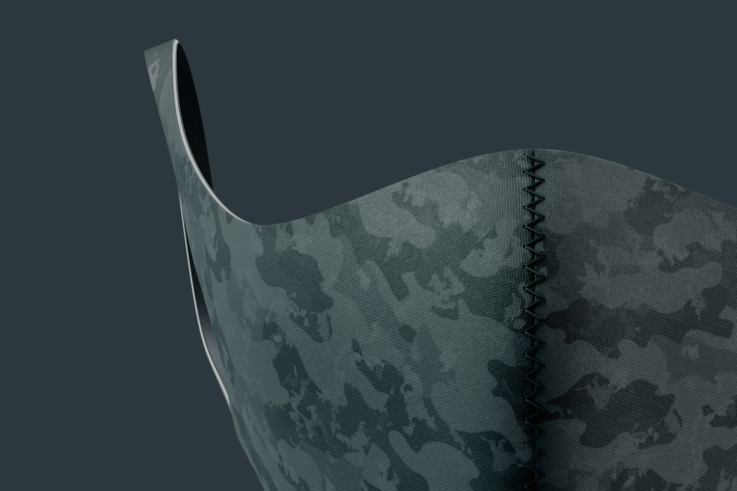 Neoprene Guard Face Mask Mockup, Front View 02