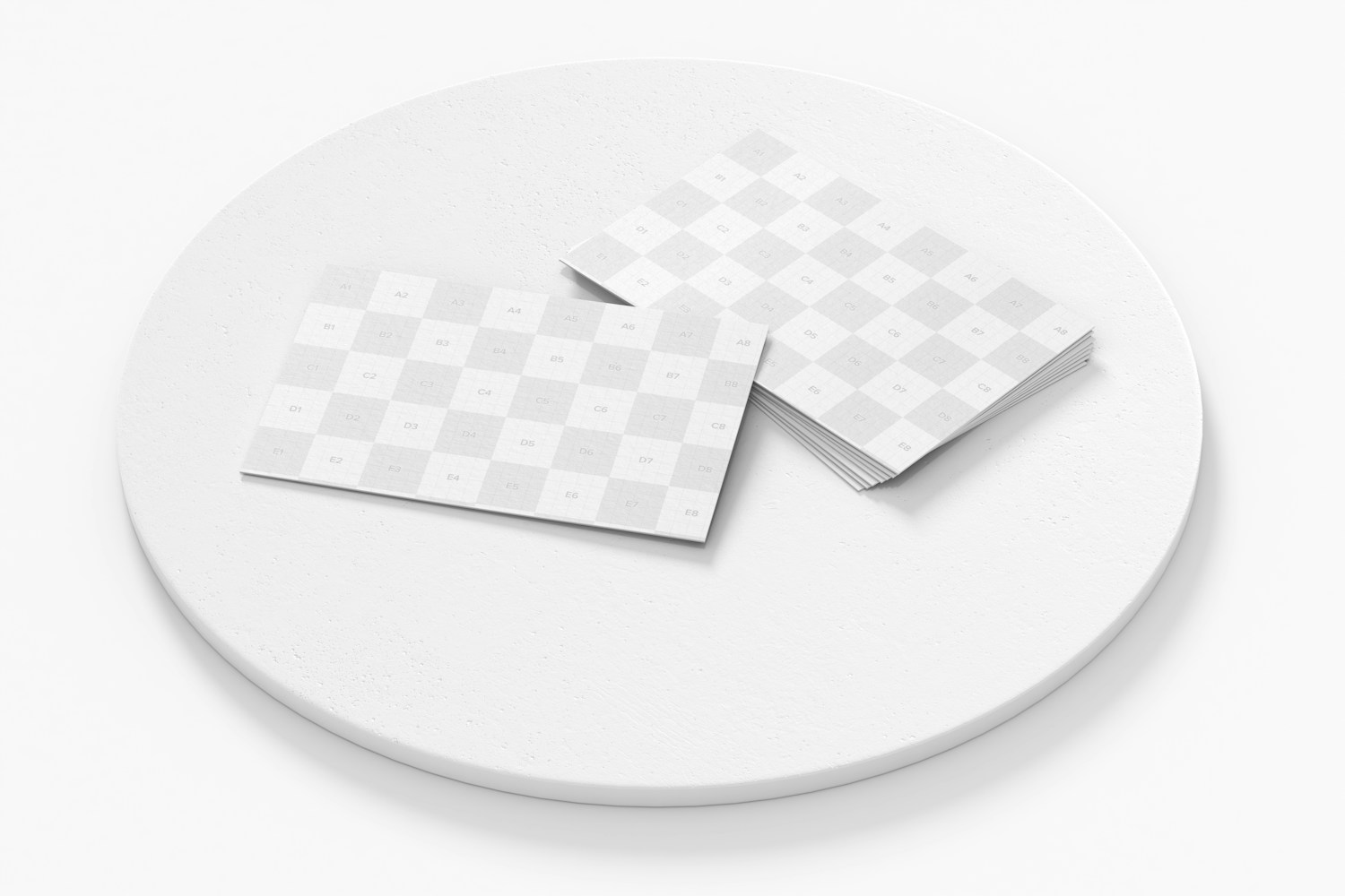 UK Landscape Business Cards with Round Stone Mockup UK Landscape Business Cards with Round Stone Mockup