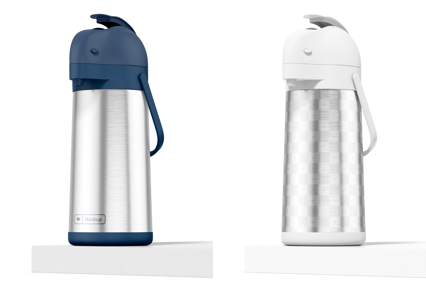 Thermal Coffee Dispenser Mockup, Front View