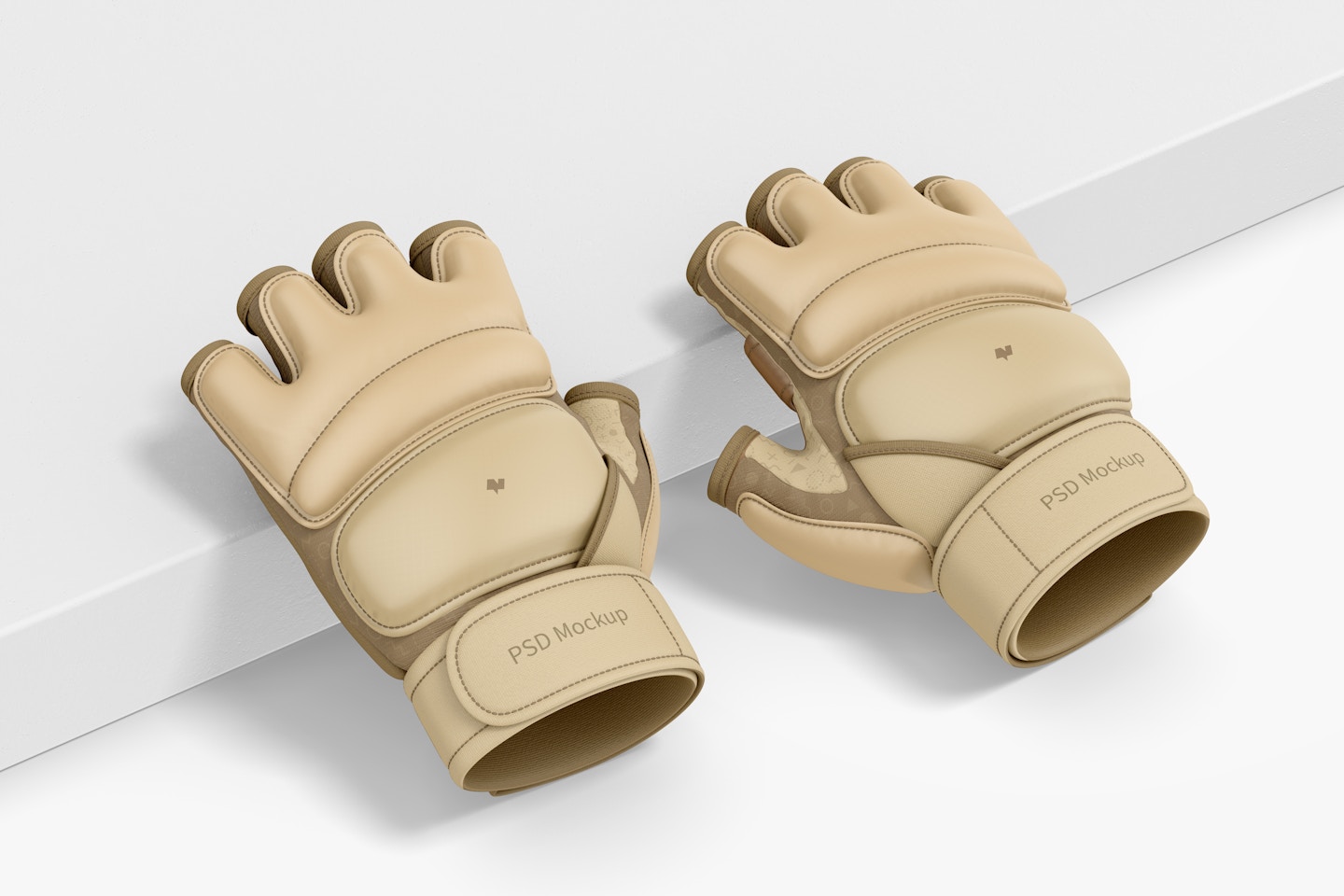 Taekwondo Gloves Mockup, Leaned