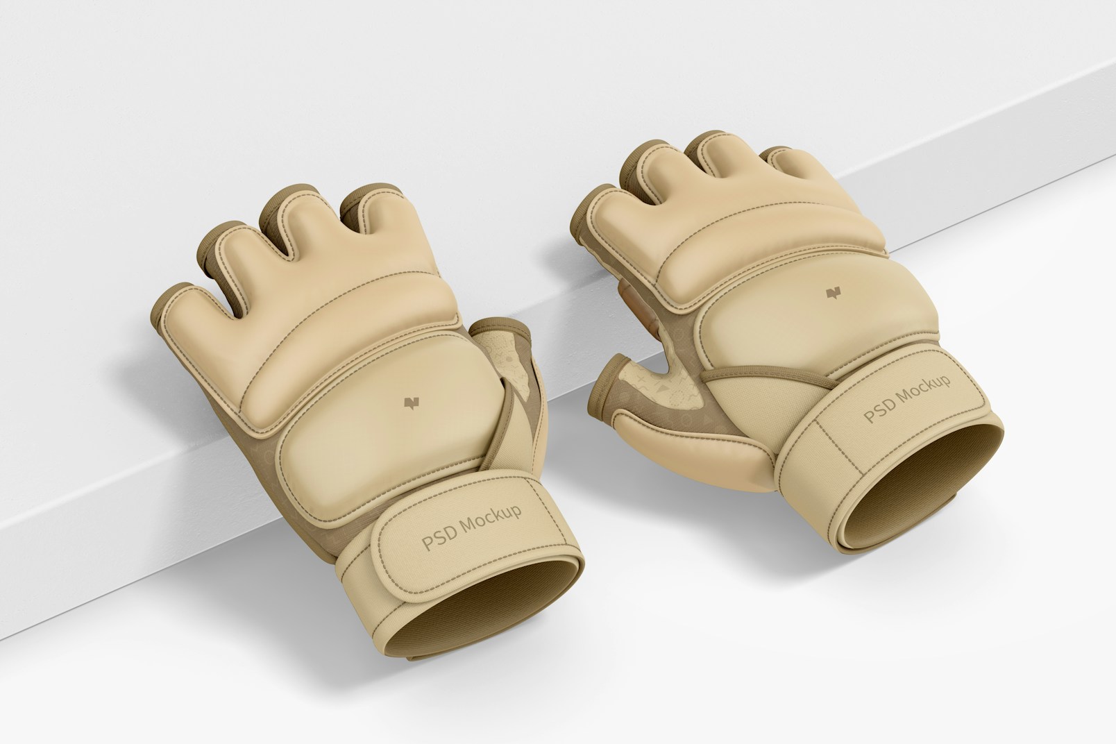 Taekwondo Gloves Mockup, Leaned