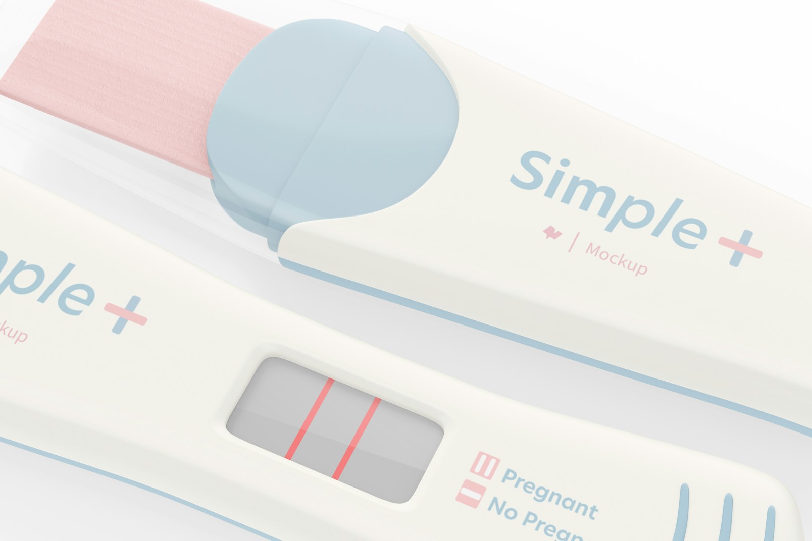 Digital Pregnancy Test Mockup, Close Up