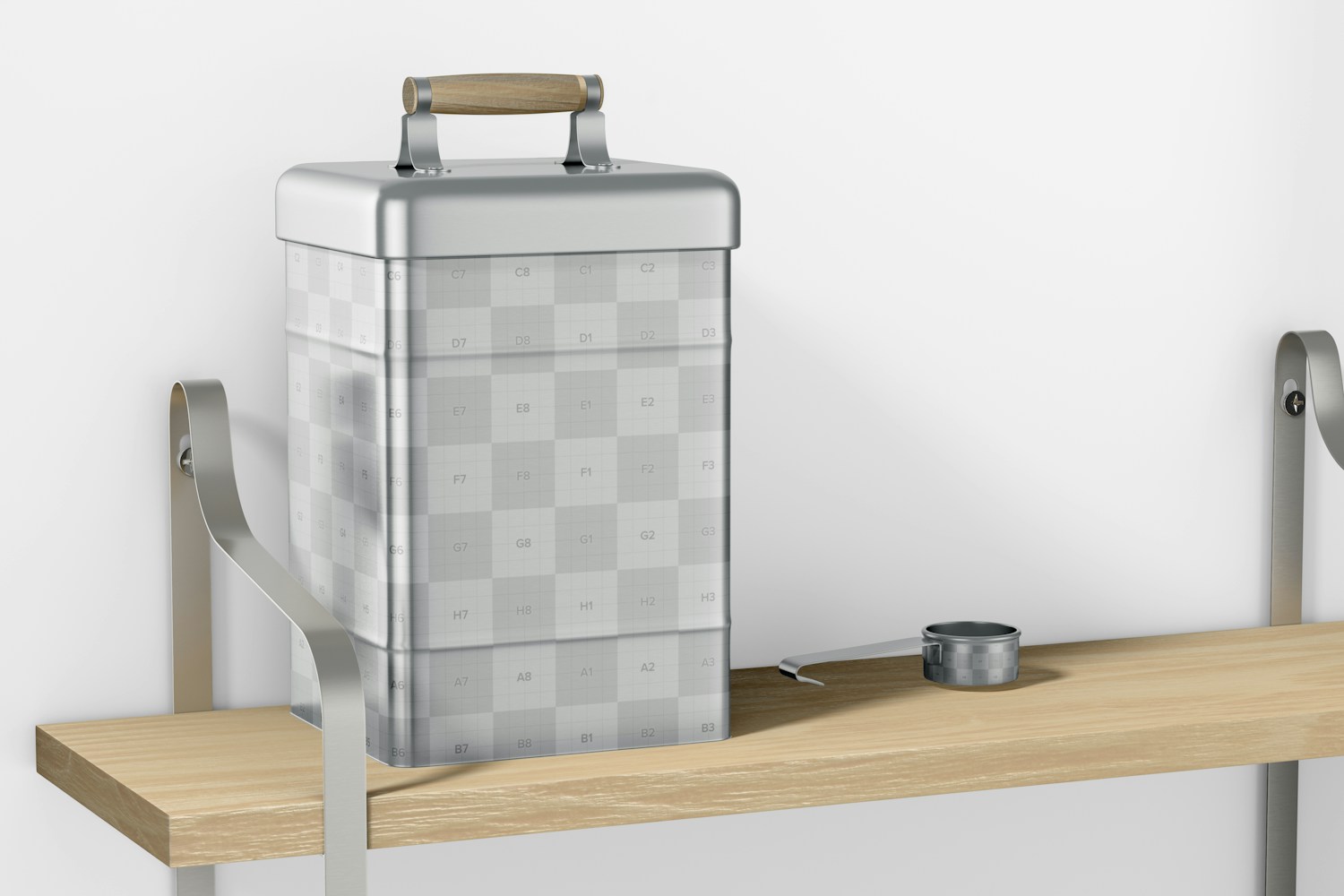 Laundry Detergent Container Mockup, on Shelf