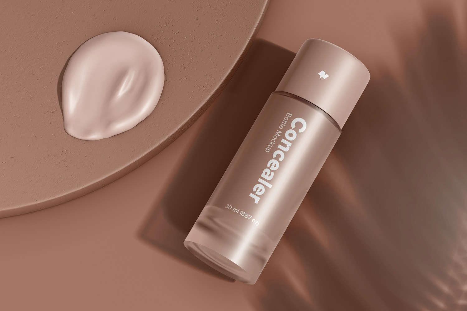Concealer Bottle Mockup, Perspective View Concealer Bottle Mockup, Perspective View