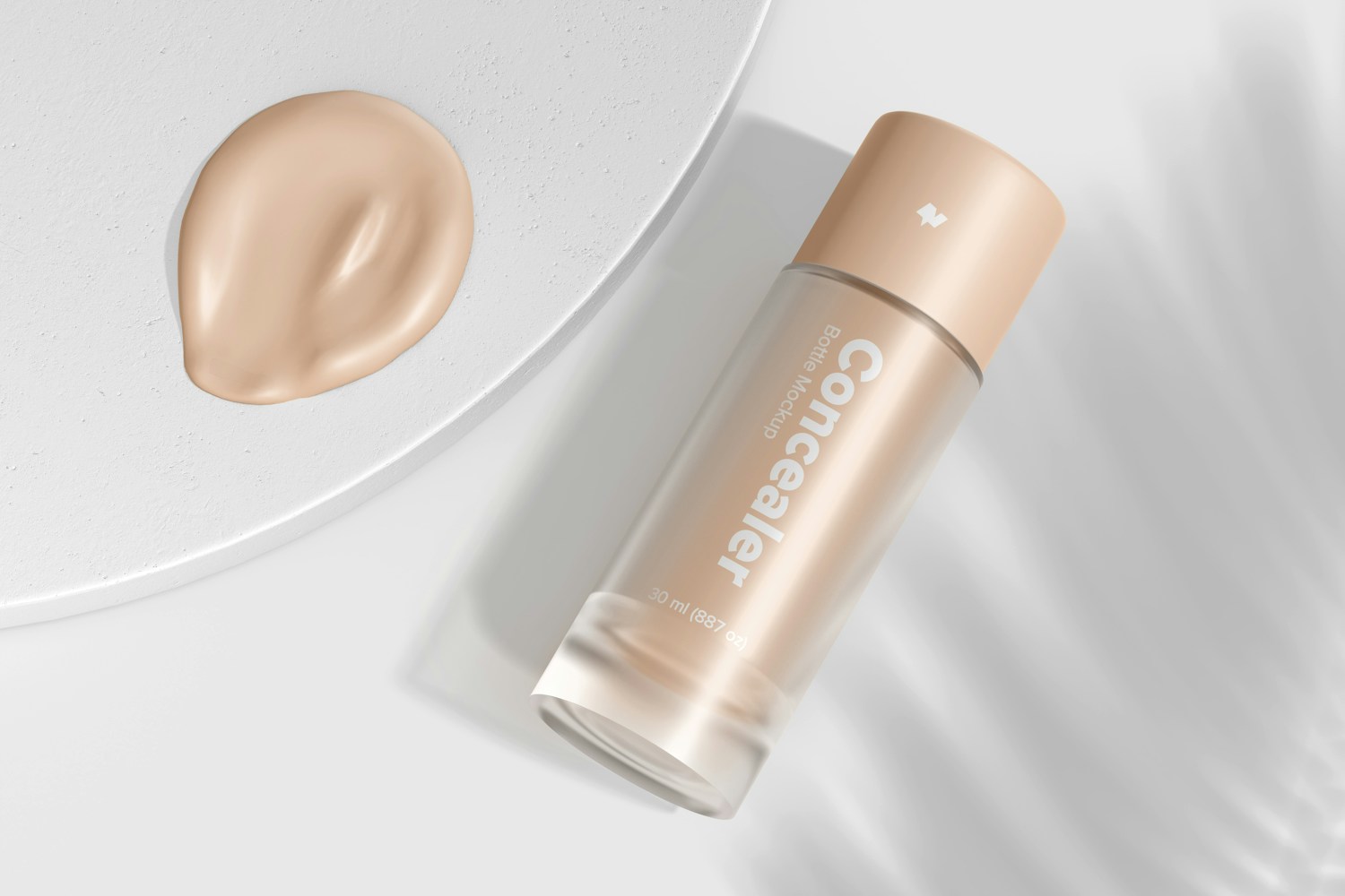 Concealer Bottle Mockup, Perspective View Concealer Bottle Mockup, Perspective View