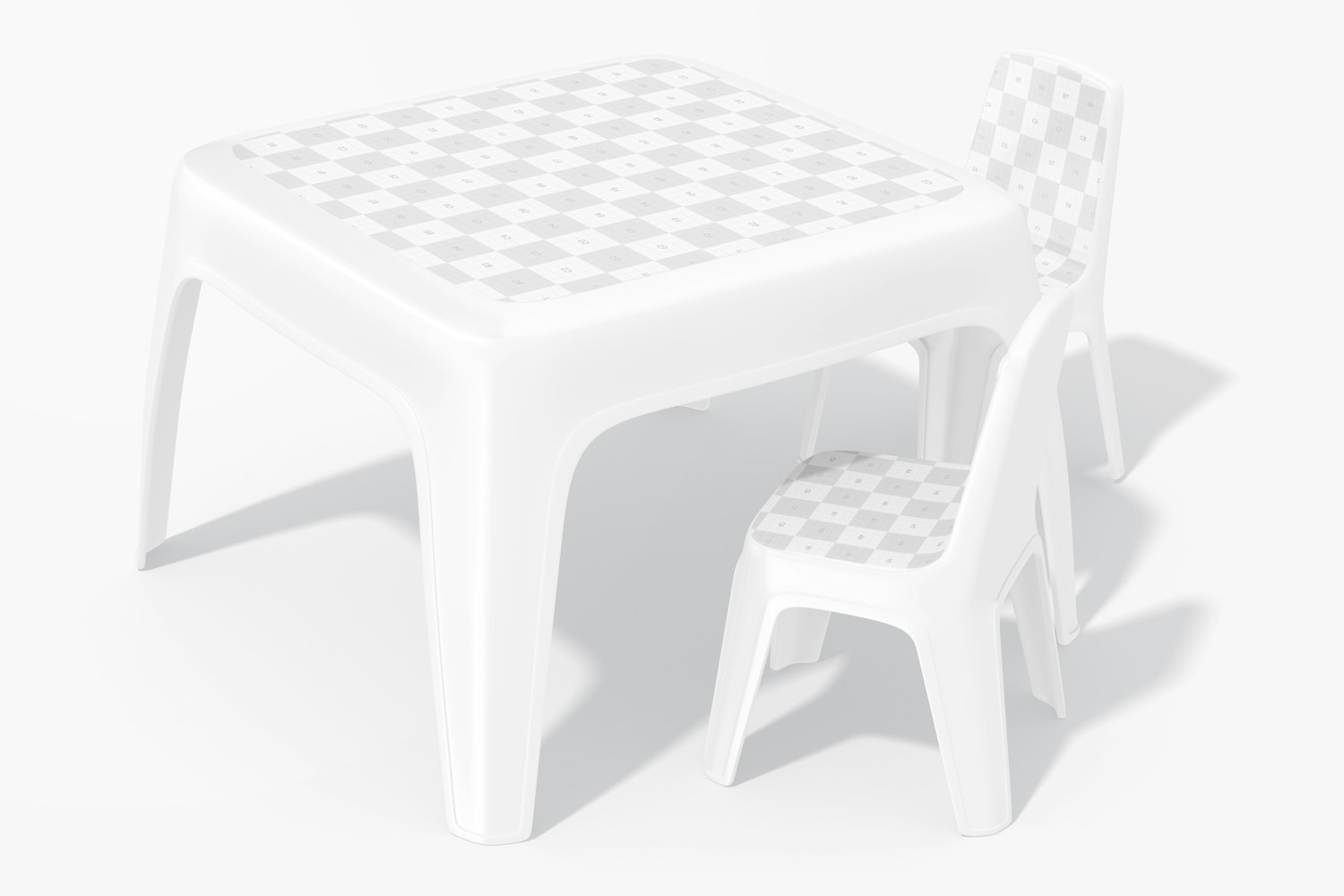 Kids Party Table Mockup, With Chairs
