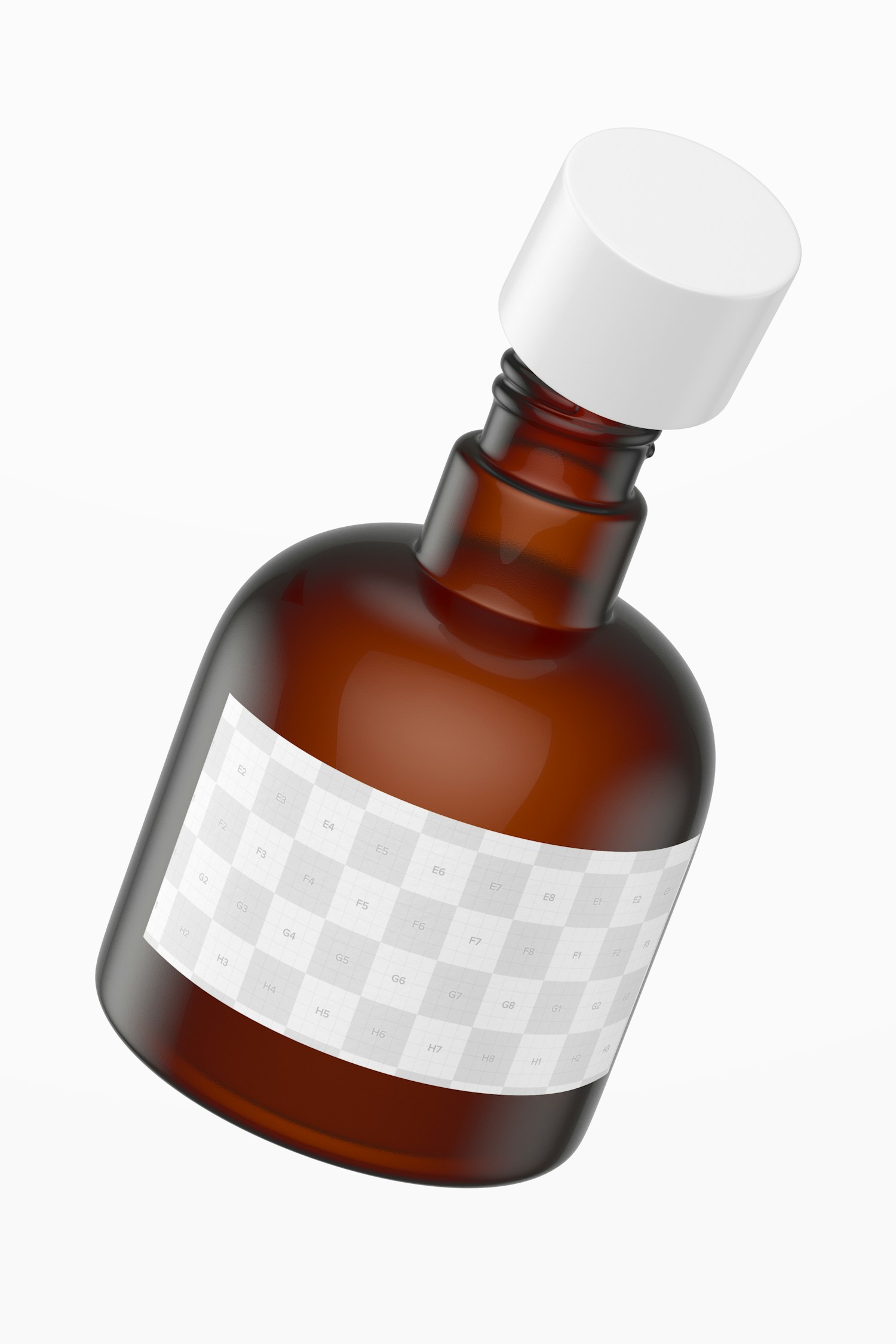 5.7 Oz Oil Bottle Mockup, Floating