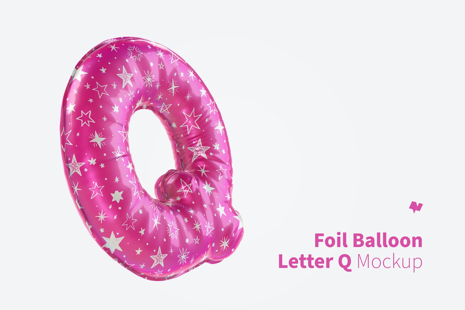 Letter Q Foil Balloon Mockup