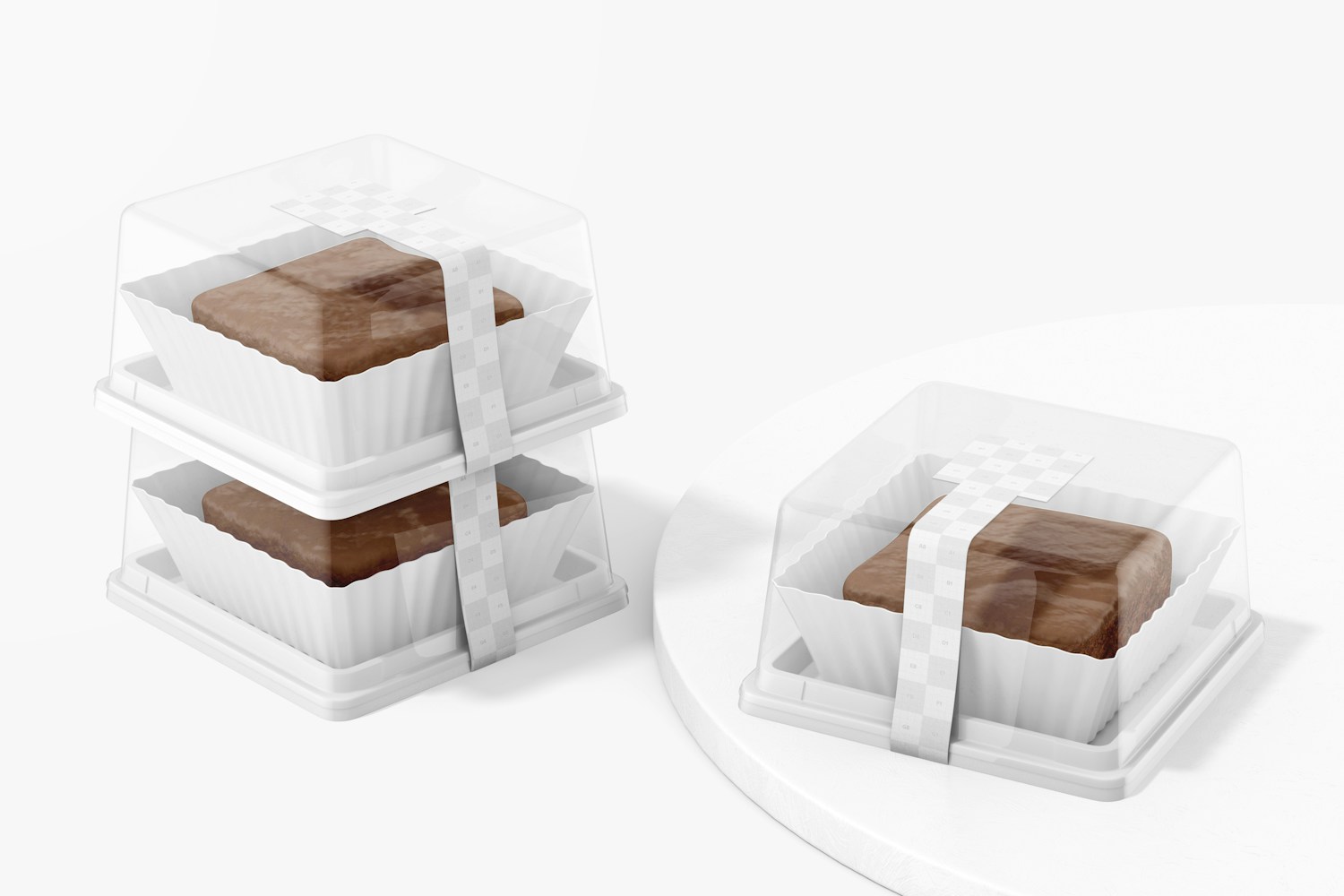 Square Dessert Boxes Set Mockup