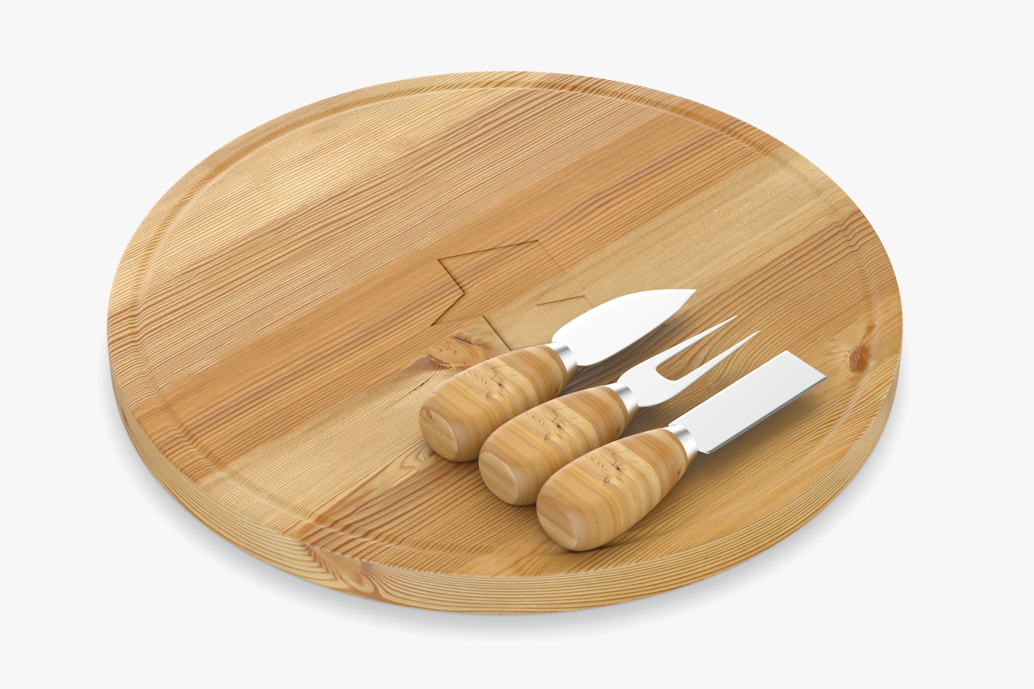 Swivel Cheese Board Set Mockup Swivel Cheese Board Set Mockup