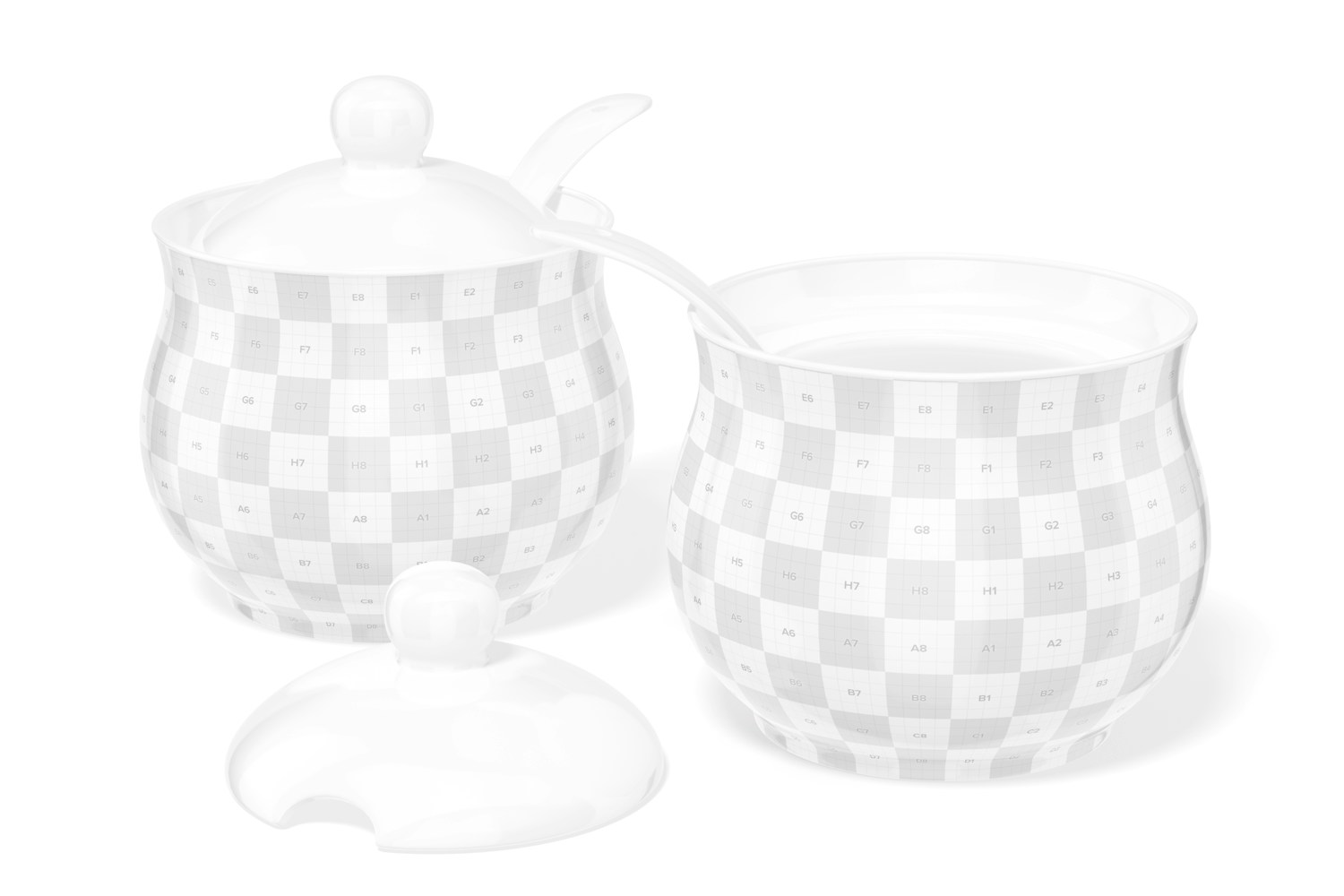 Bowls with Teaspoon Mockup