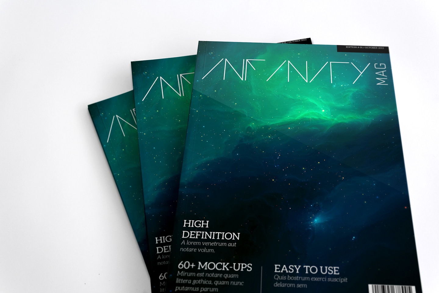 A4 Magazine Mockup Stack Covers 02