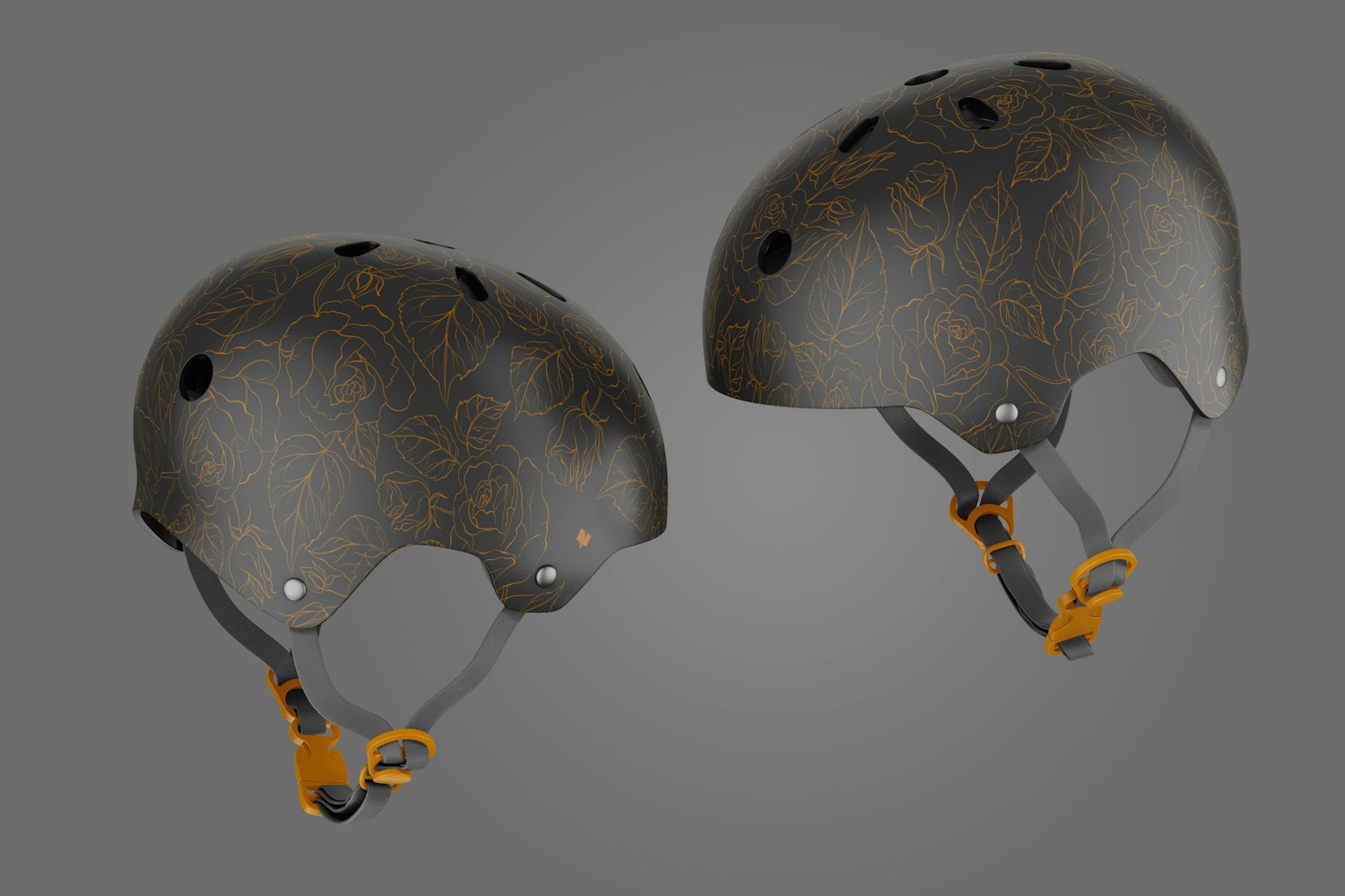Skate Helmets Mockup, Left and Right View