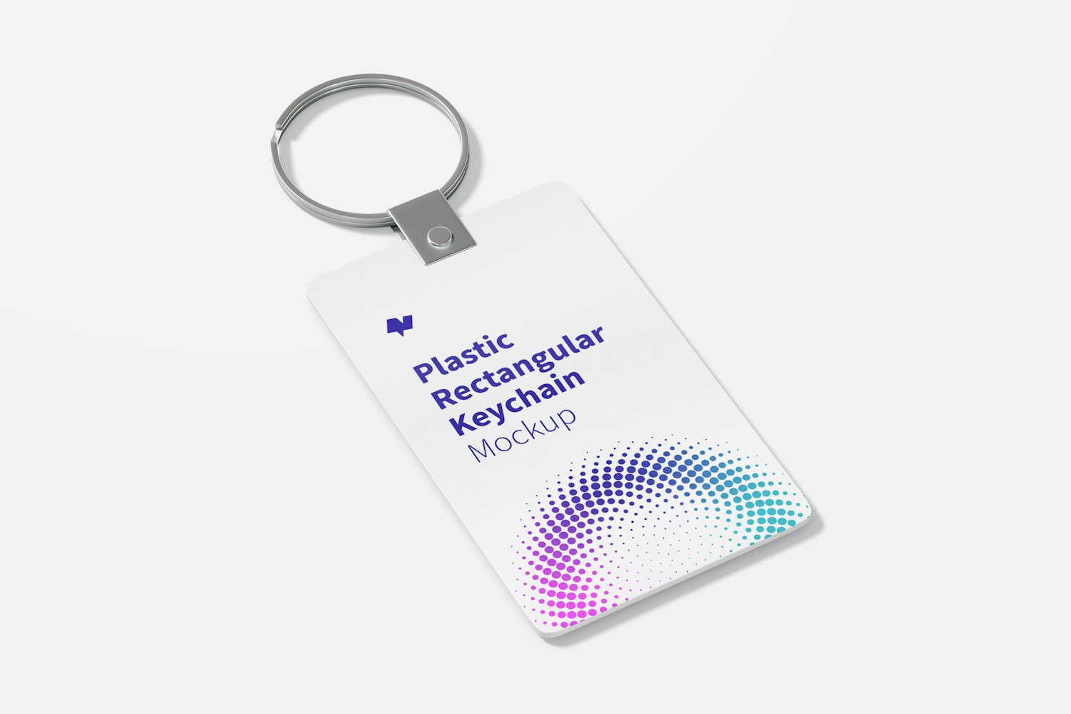 Plastic Rectangular Keychain Mockup Plastic Rectangular Keychain Mockup
