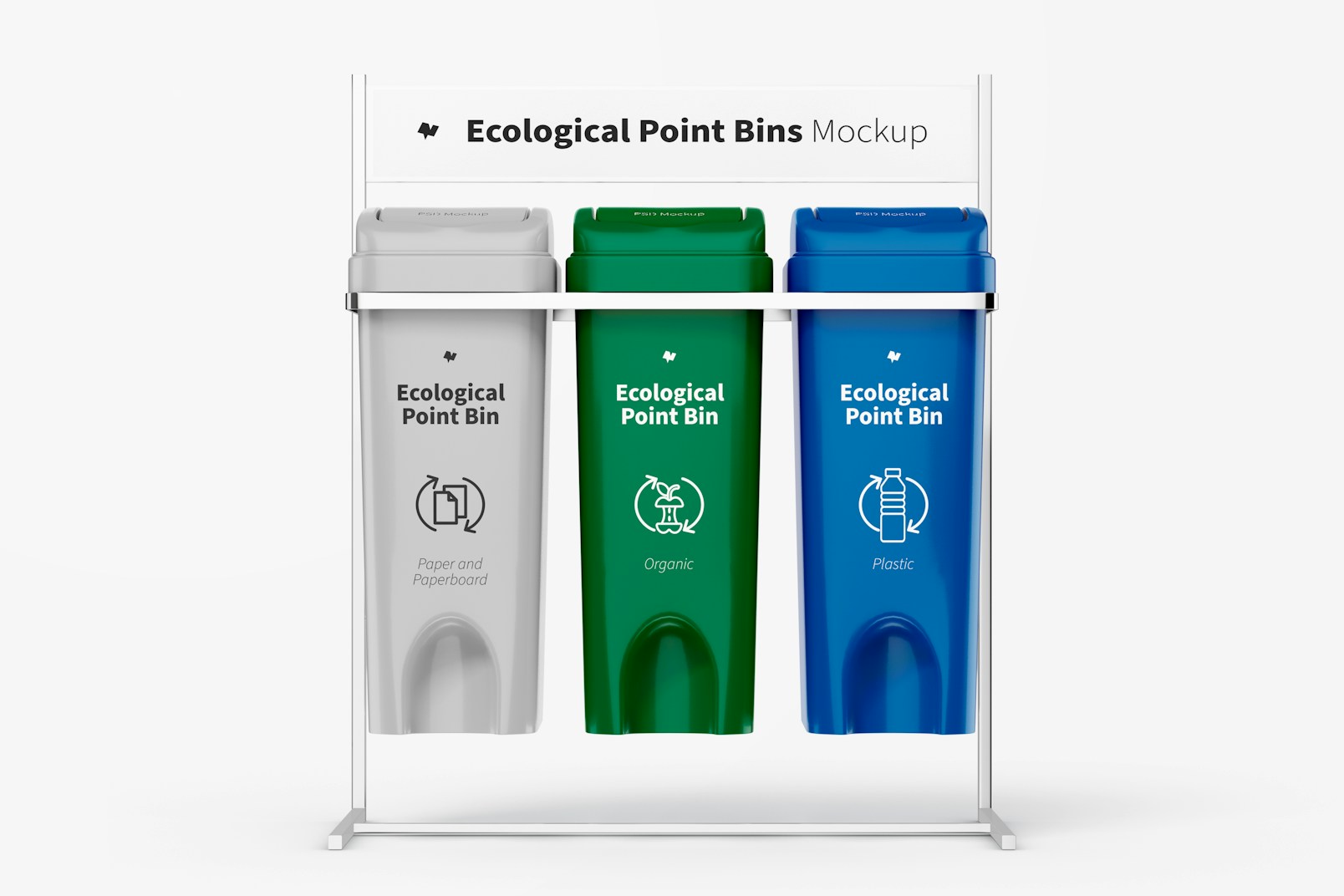 Ecological Point Bin Mockup, Front View