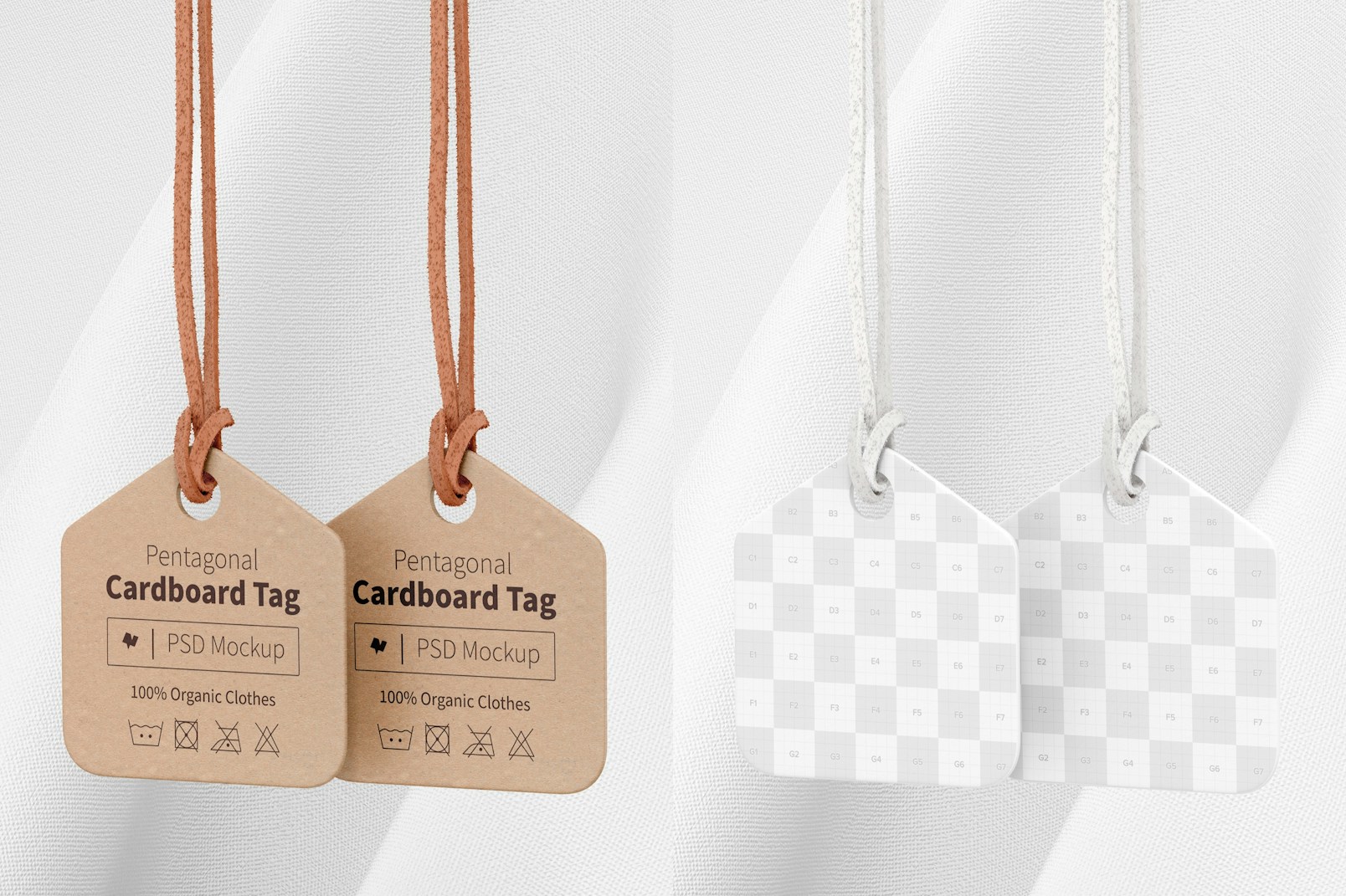 Pet Bags on Blister Mockup, Hanging on Wall