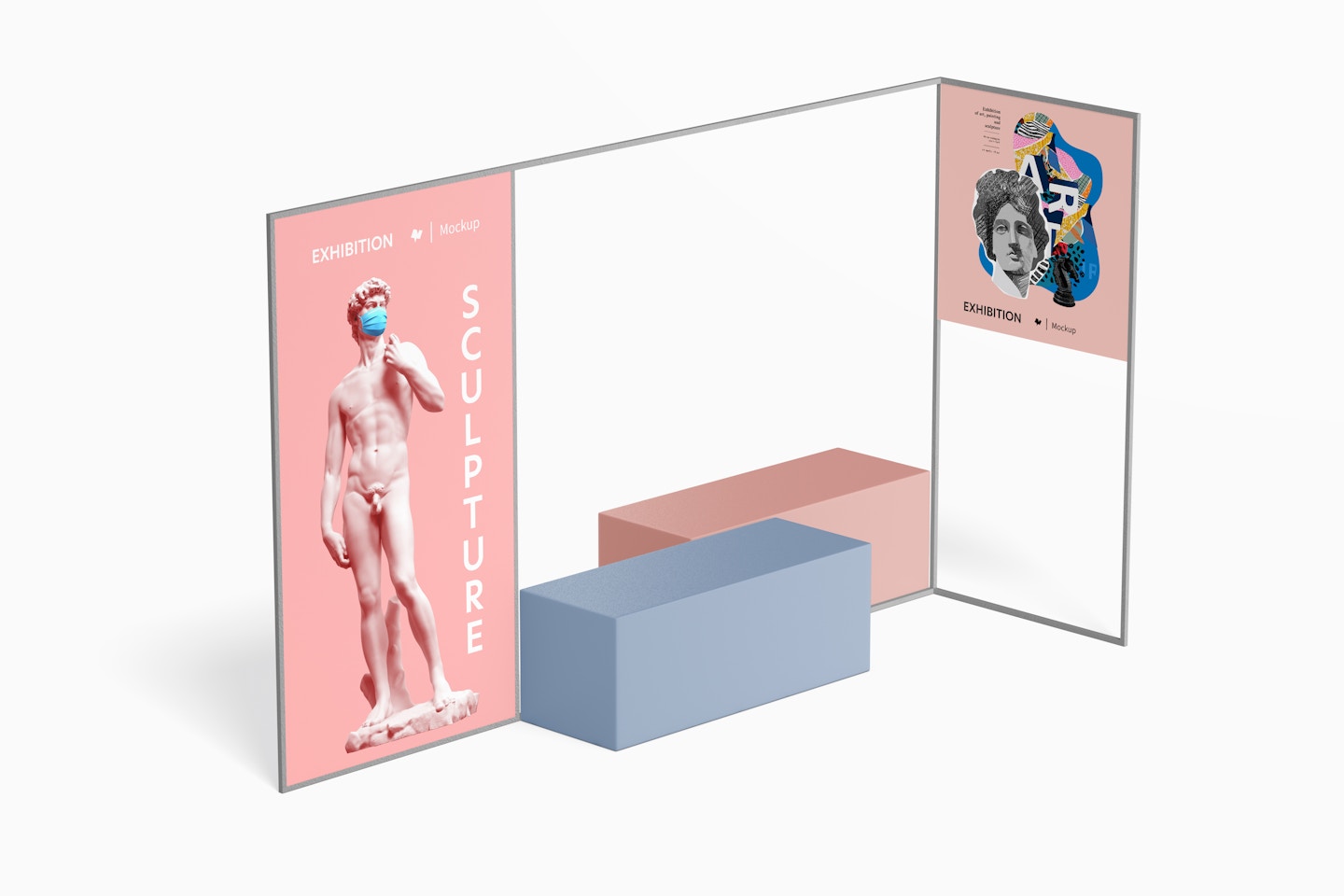 Exhibition Display Stand Mockup, Perspective