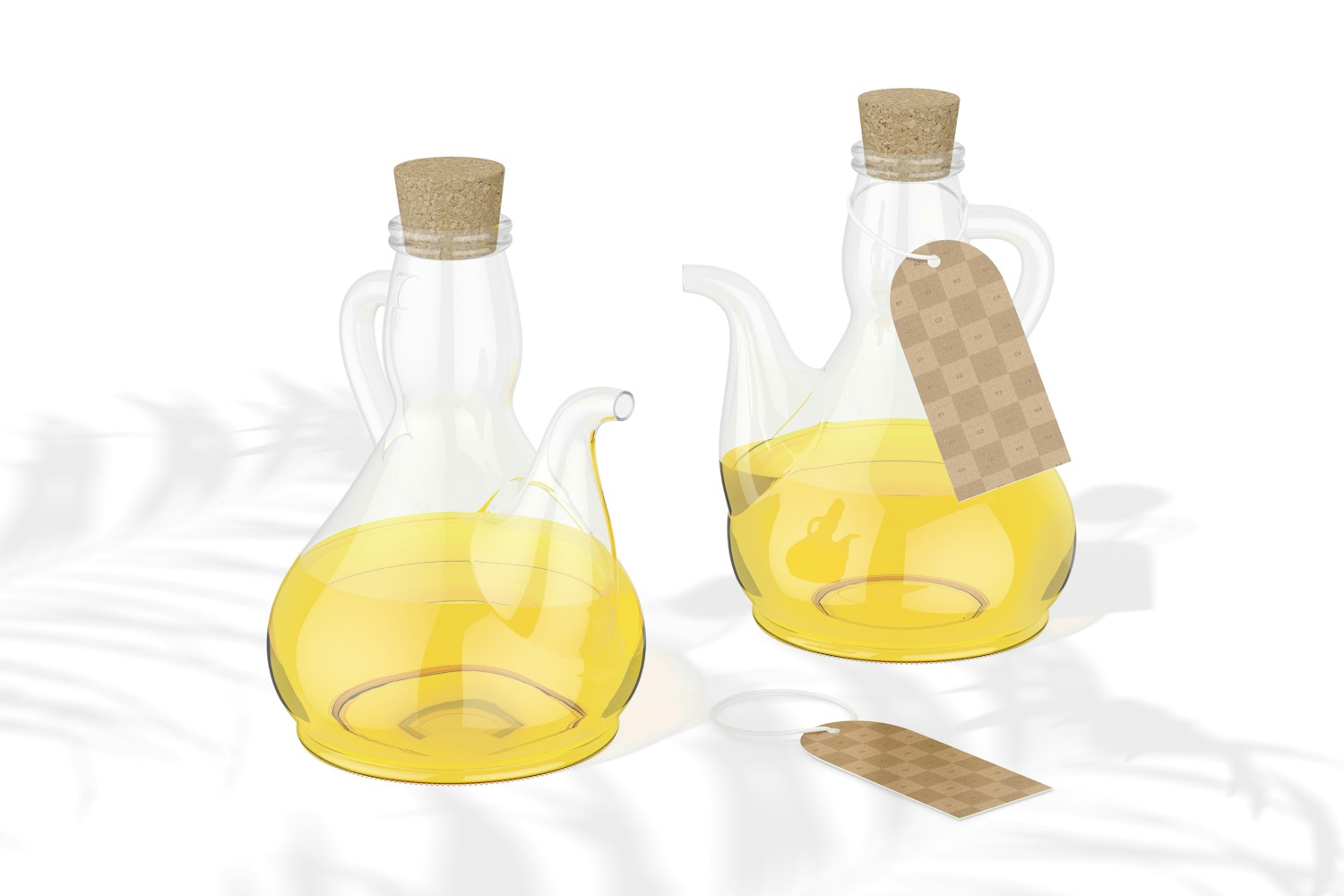 Irregular Olive Oil Bottles Mockup