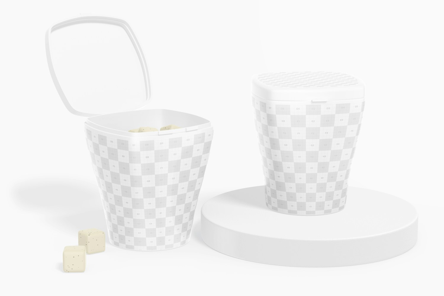 Plastic Candy Boxes Mockup Plastic Candy Boxes Mockup