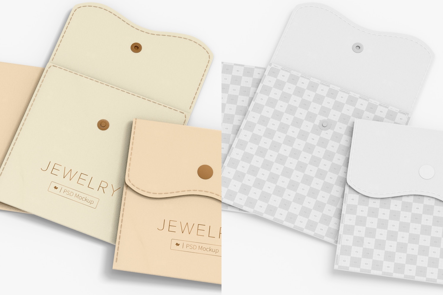 Jewelry Pouches with Button Mockup