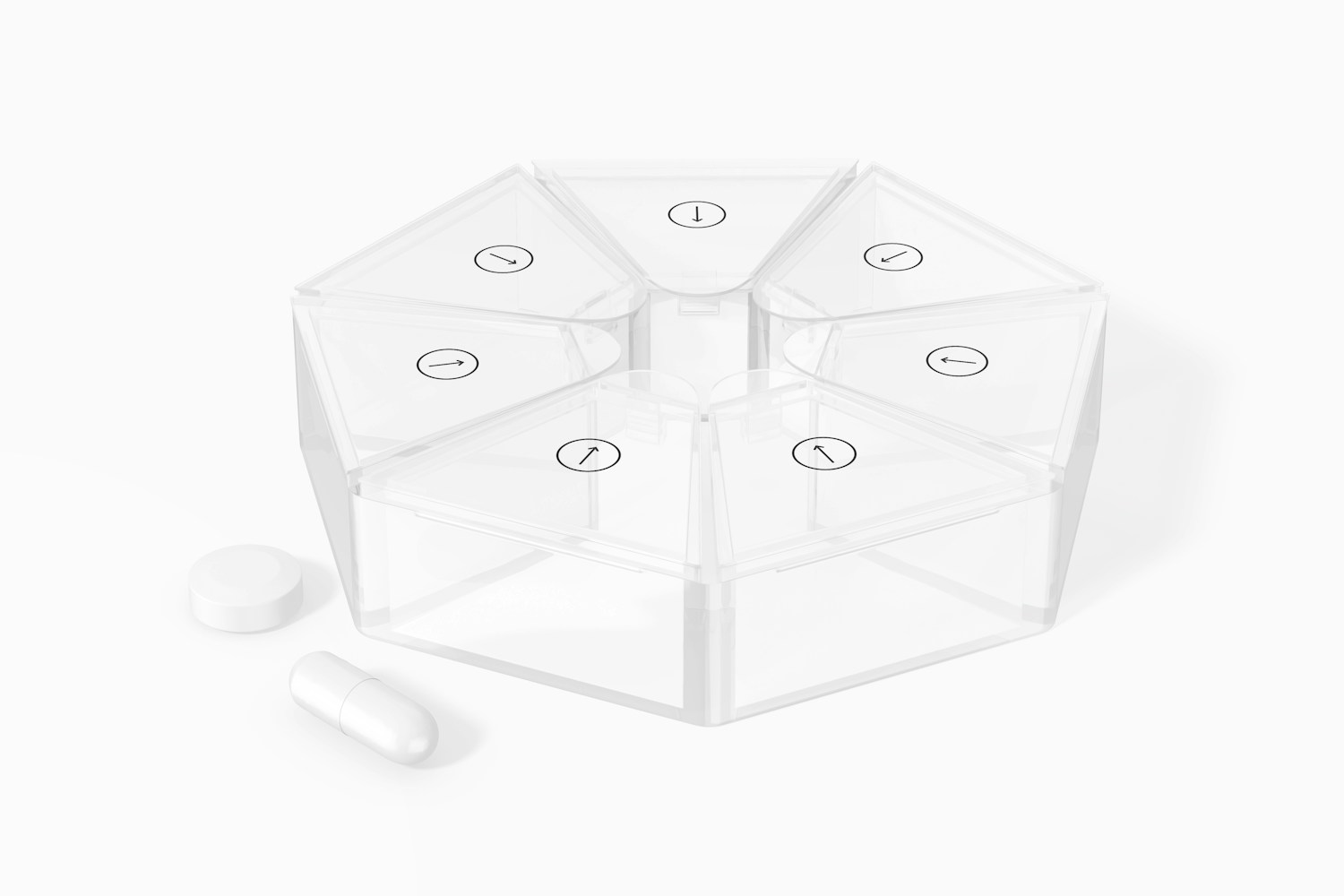 Heptagonal Pill Box Mockup