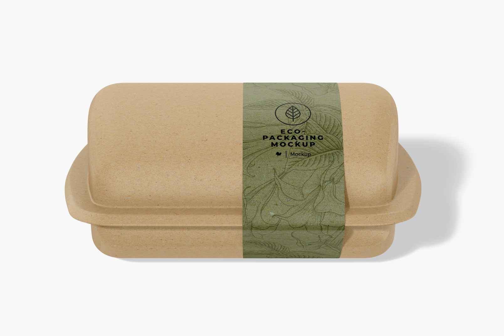 Small Biodegradable Food Packaging Mockup, Front View