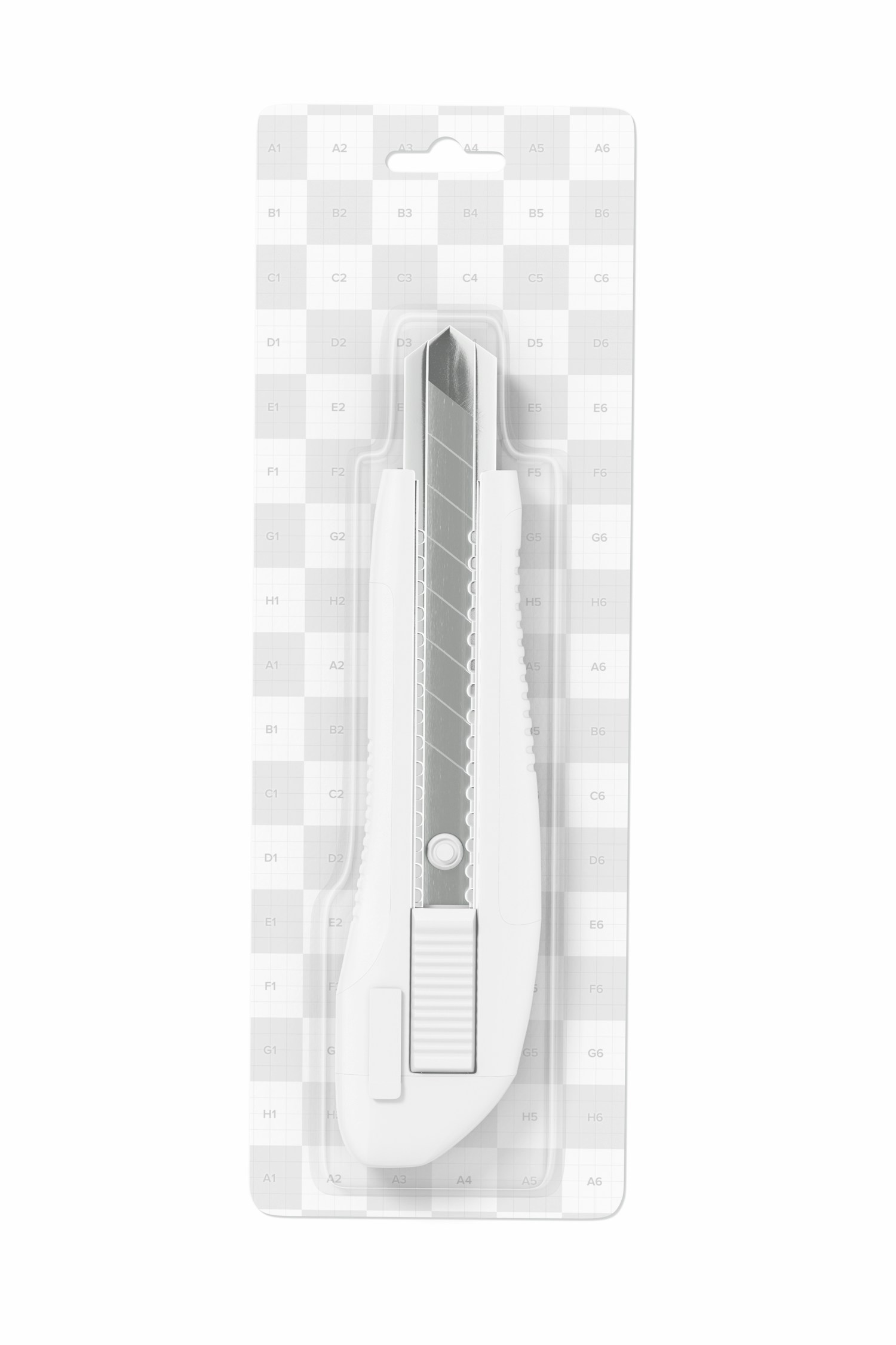 Paper Cutter Blister Mockup, Front View Paper Cutter Blister Mockup, Front View