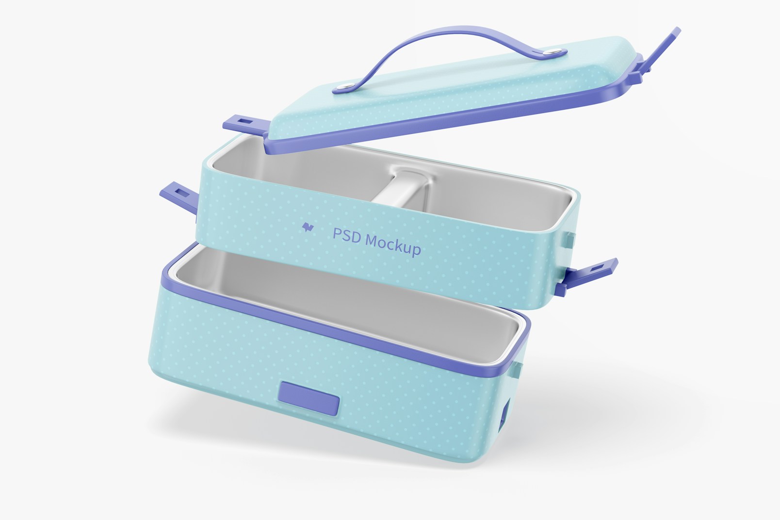 Portable Electric Lunch Box Mockup, Falling