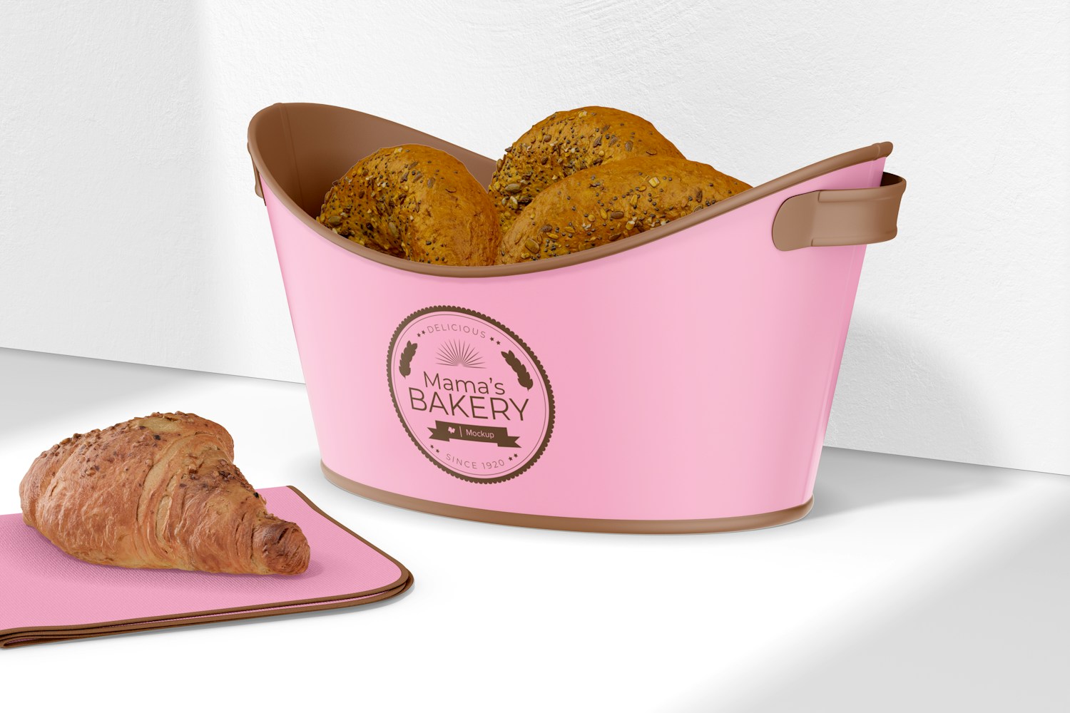 Bread Storage Box Mockup, Perspective Bread Storage Box Mockup, Perspective