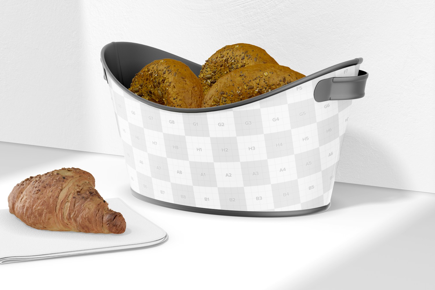 Bread Storage Box Mockup, Perspective Bread Storage Box Mockup, Perspective