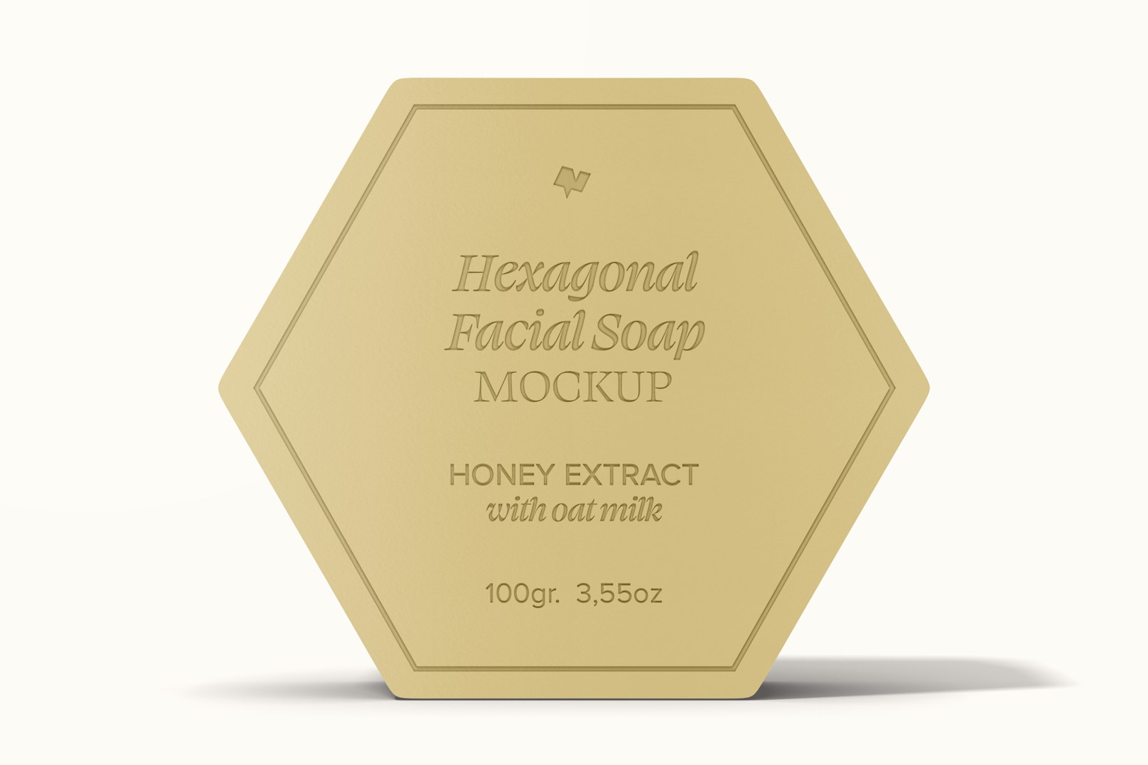 Hexagonal Facial Soap Mockup, Front View