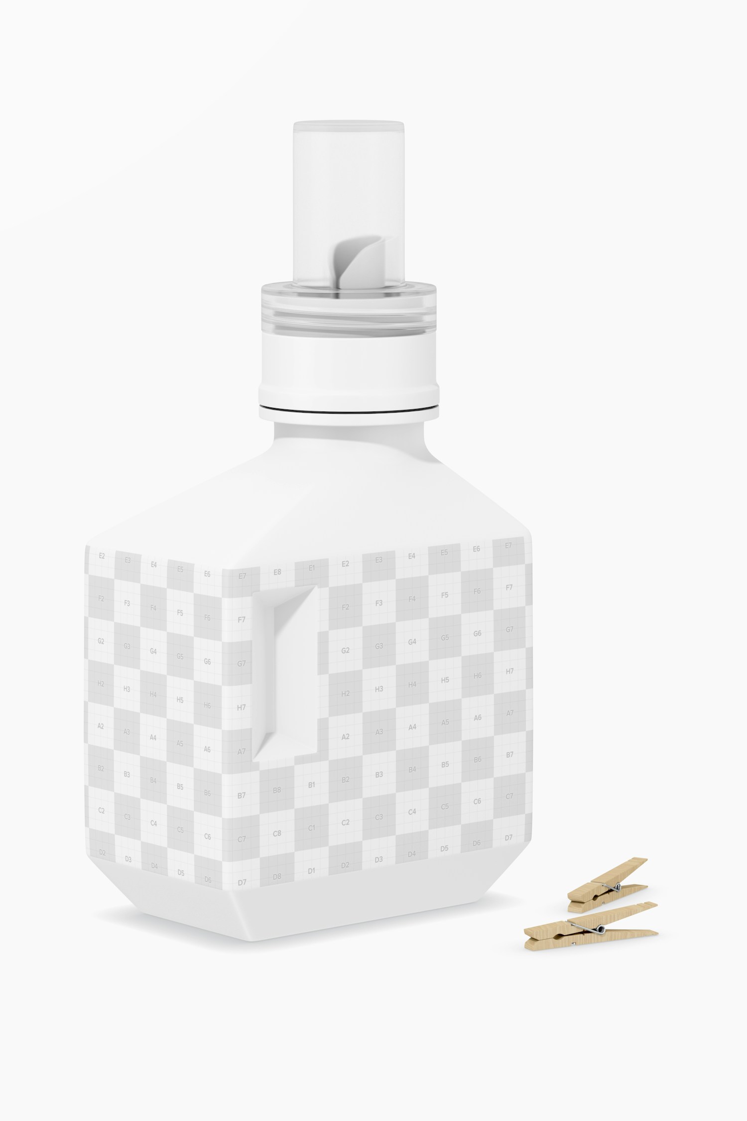 Clothes Bleach Bottle Mockup, Perspective