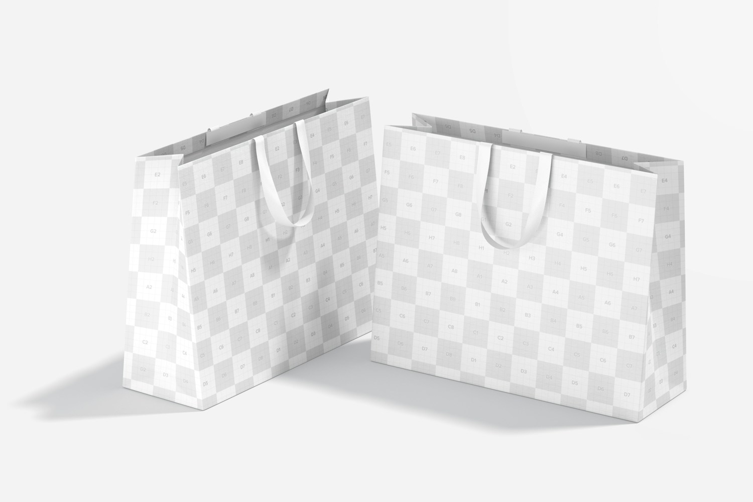 Jumbo Gift Bag with Ribbon Handle Mockup, Perspective