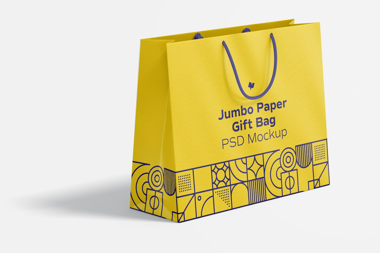 Jumbo Paper Gift Bag With Rope Handle Mockup