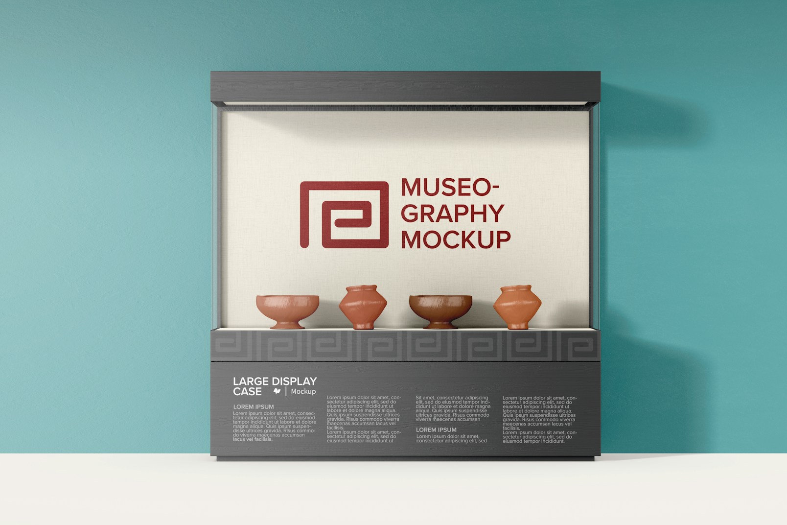 Large Display Case Mockup, Front View