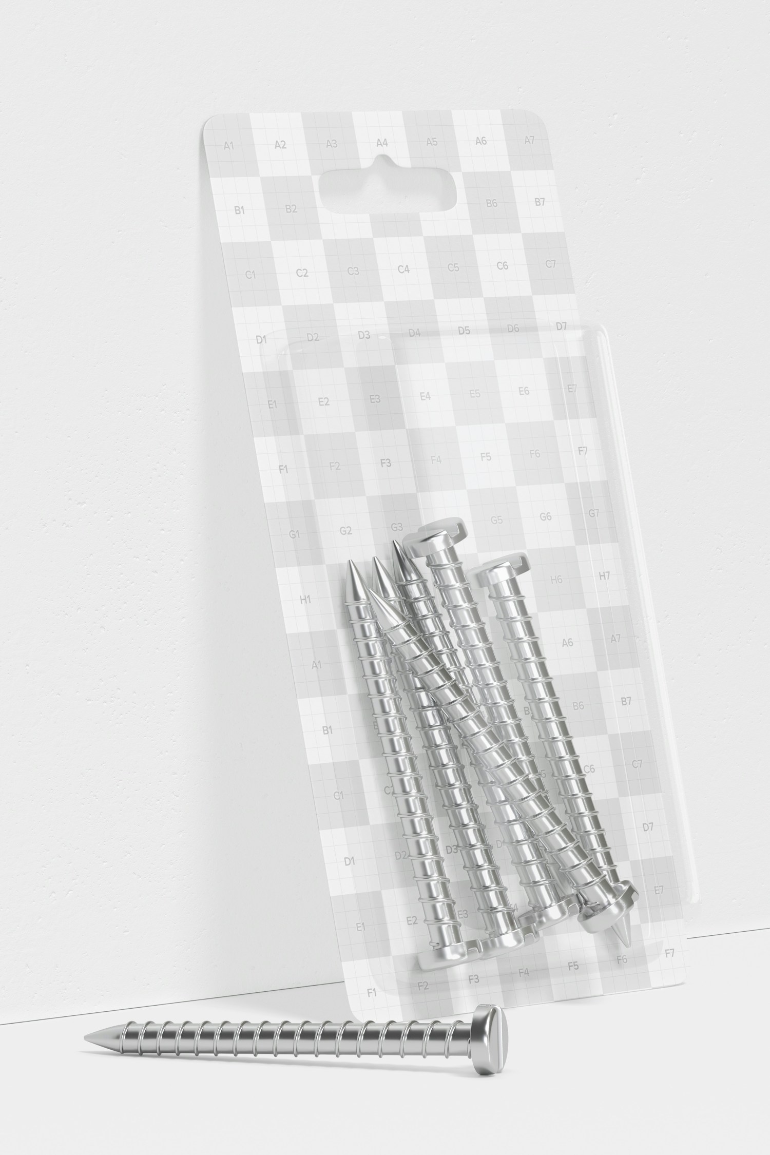 Screw Blister Mockup, Leaned Screw Blister Mockup, Leaned