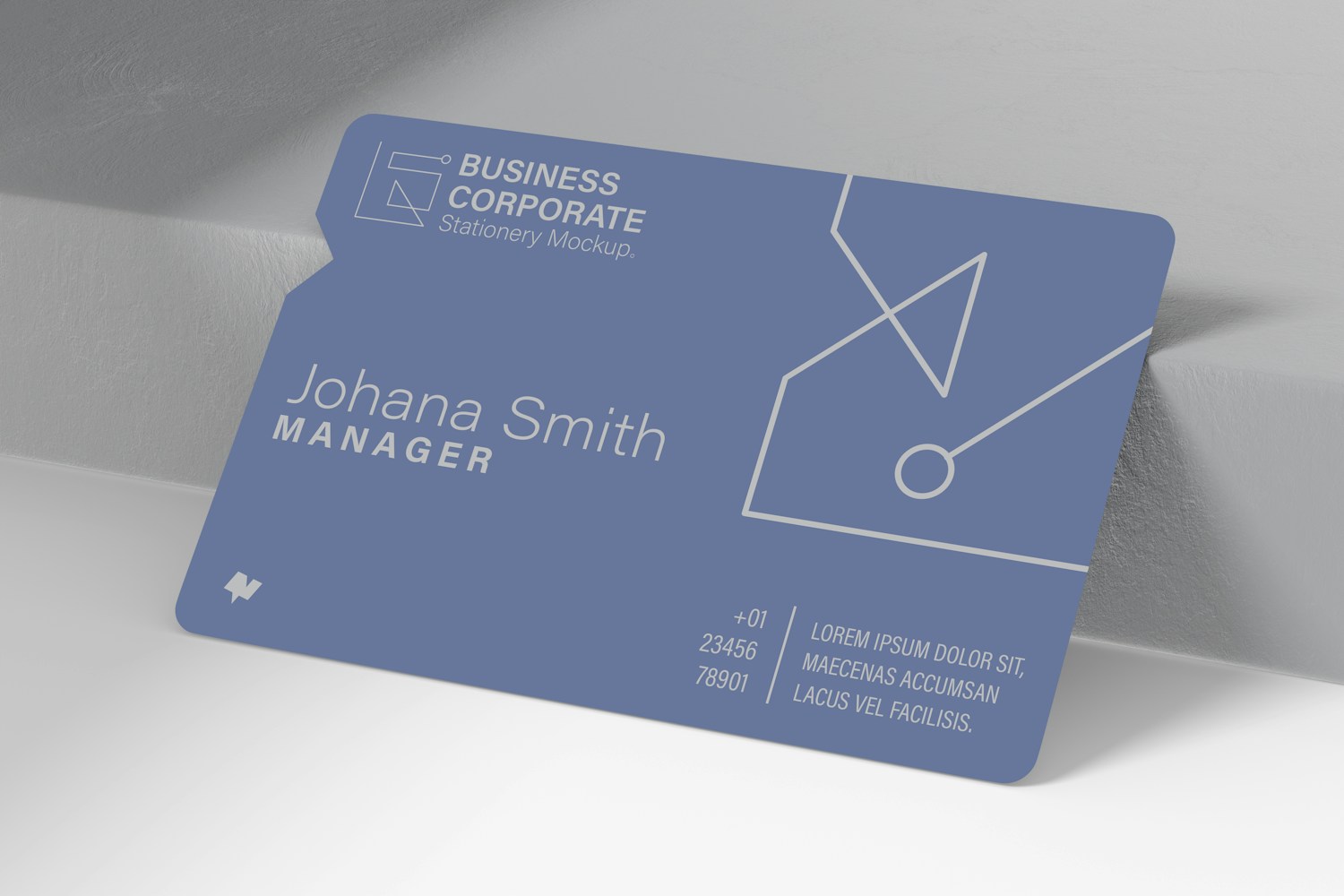 Corporate Business Card Mockup, Leaned