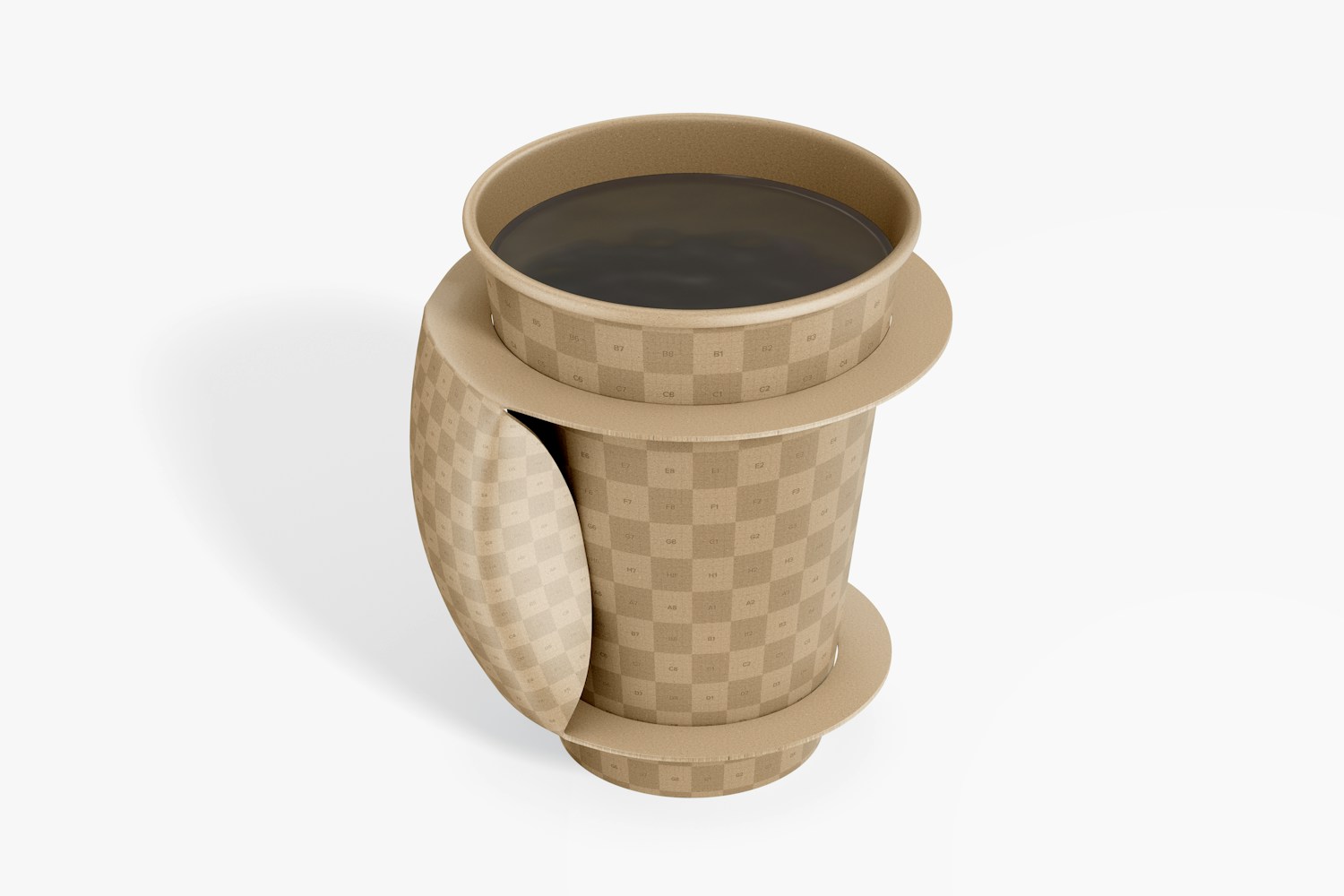 Coffee Cup with Handle Mockup, Perspective