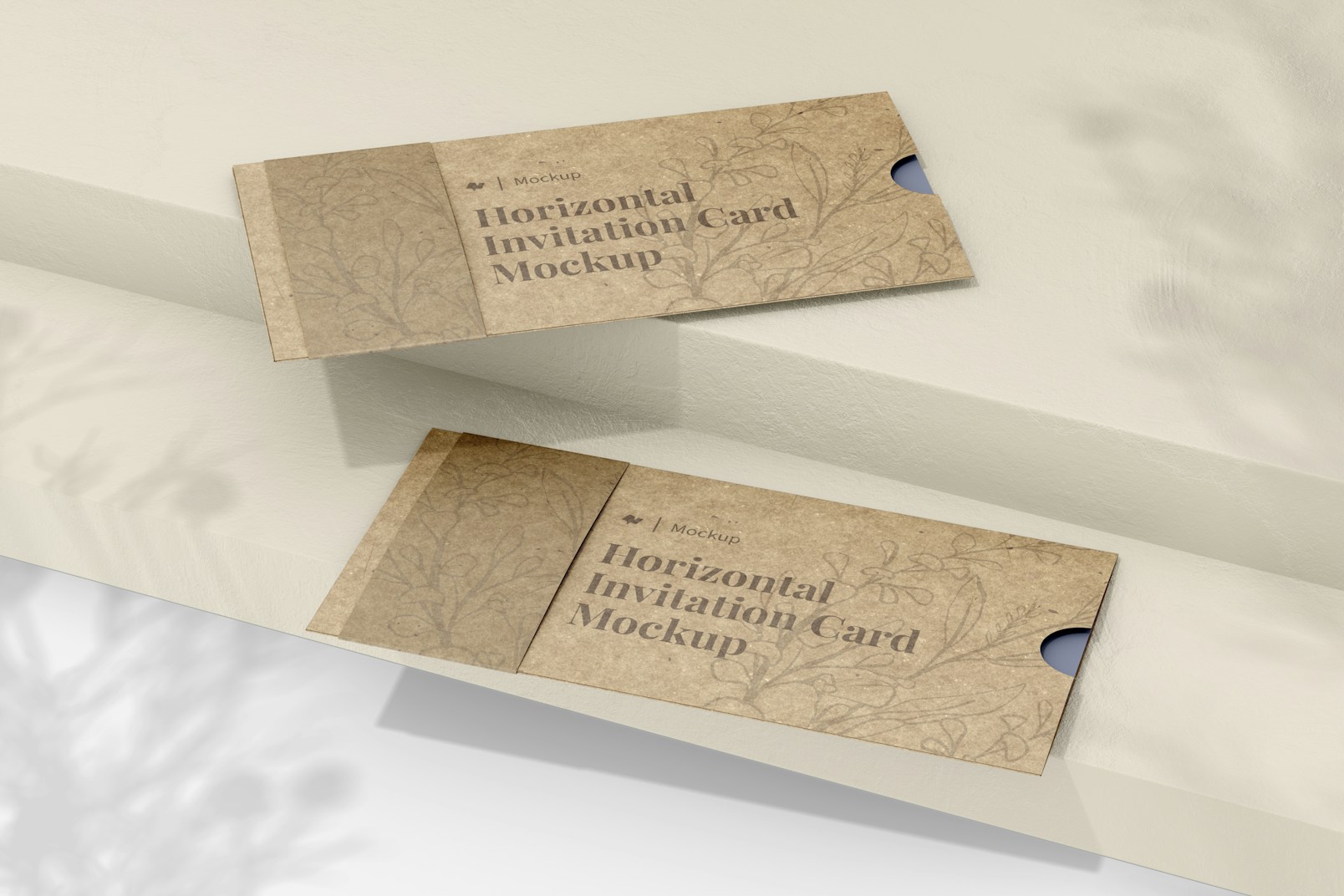 Horizontal Invitation Cards Mockup