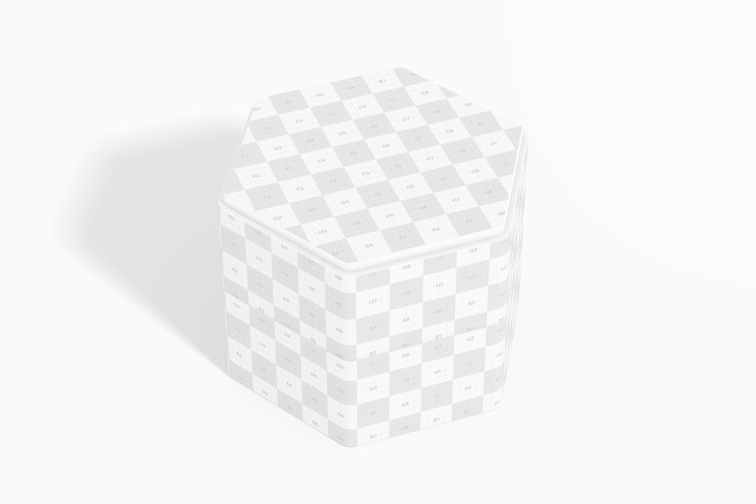 Hexagonal Ring Box Mockup, Perspective