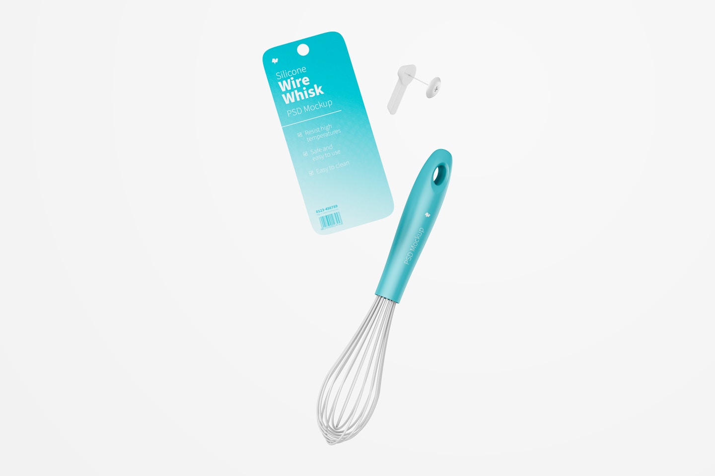 Silicone Wire Whisk Mockup, Floating