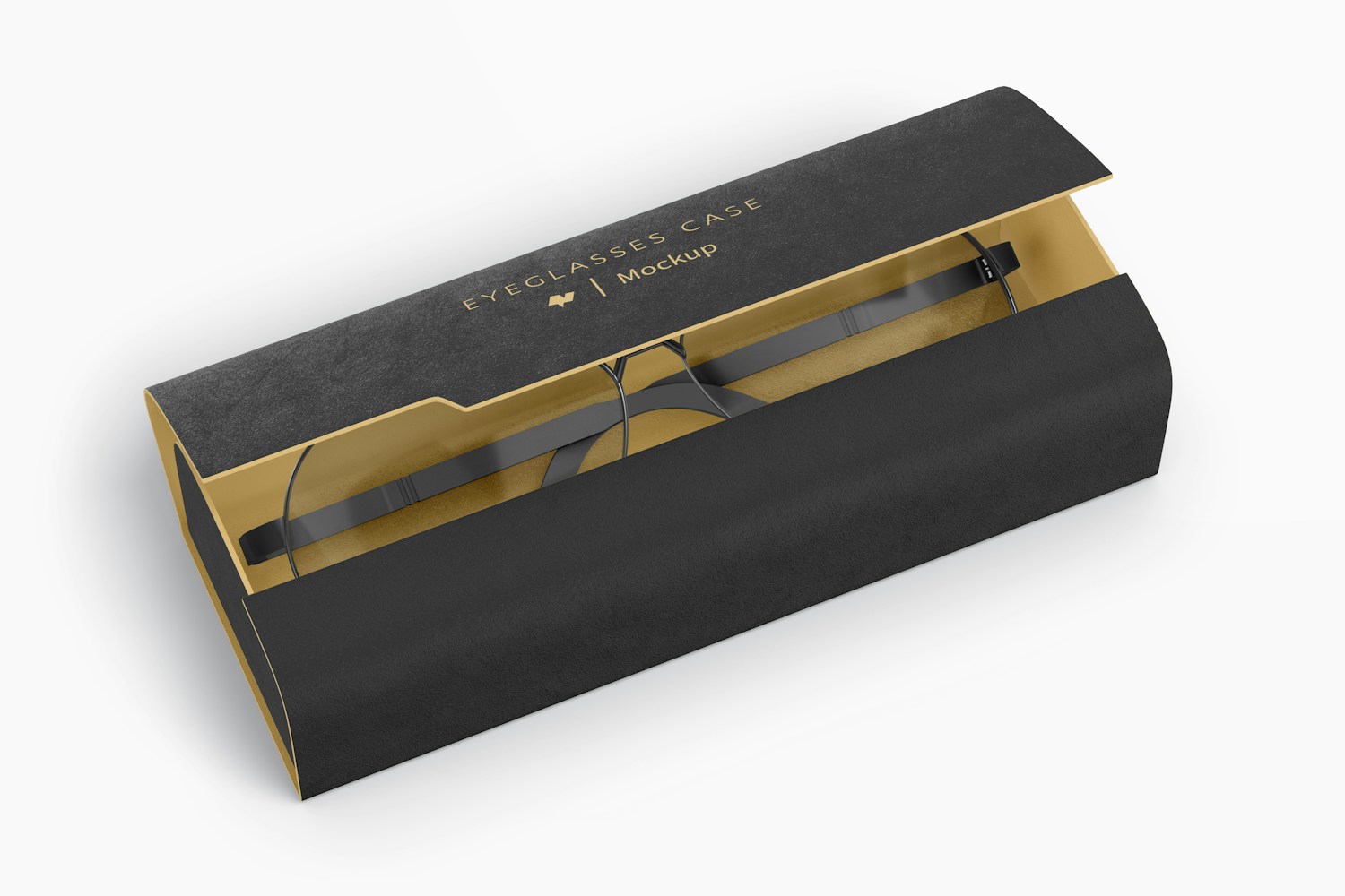 Luxury Eyeglasses Case Mockup, Opened Luxury Eyeglasses Case Mockup, Opened