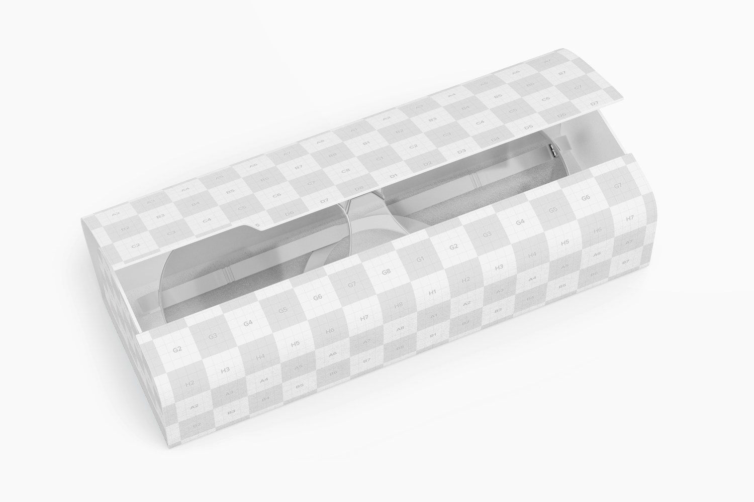 Luxury Eyeglasses Case Mockup, Opened Luxury Eyeglasses Case Mockup, Opened