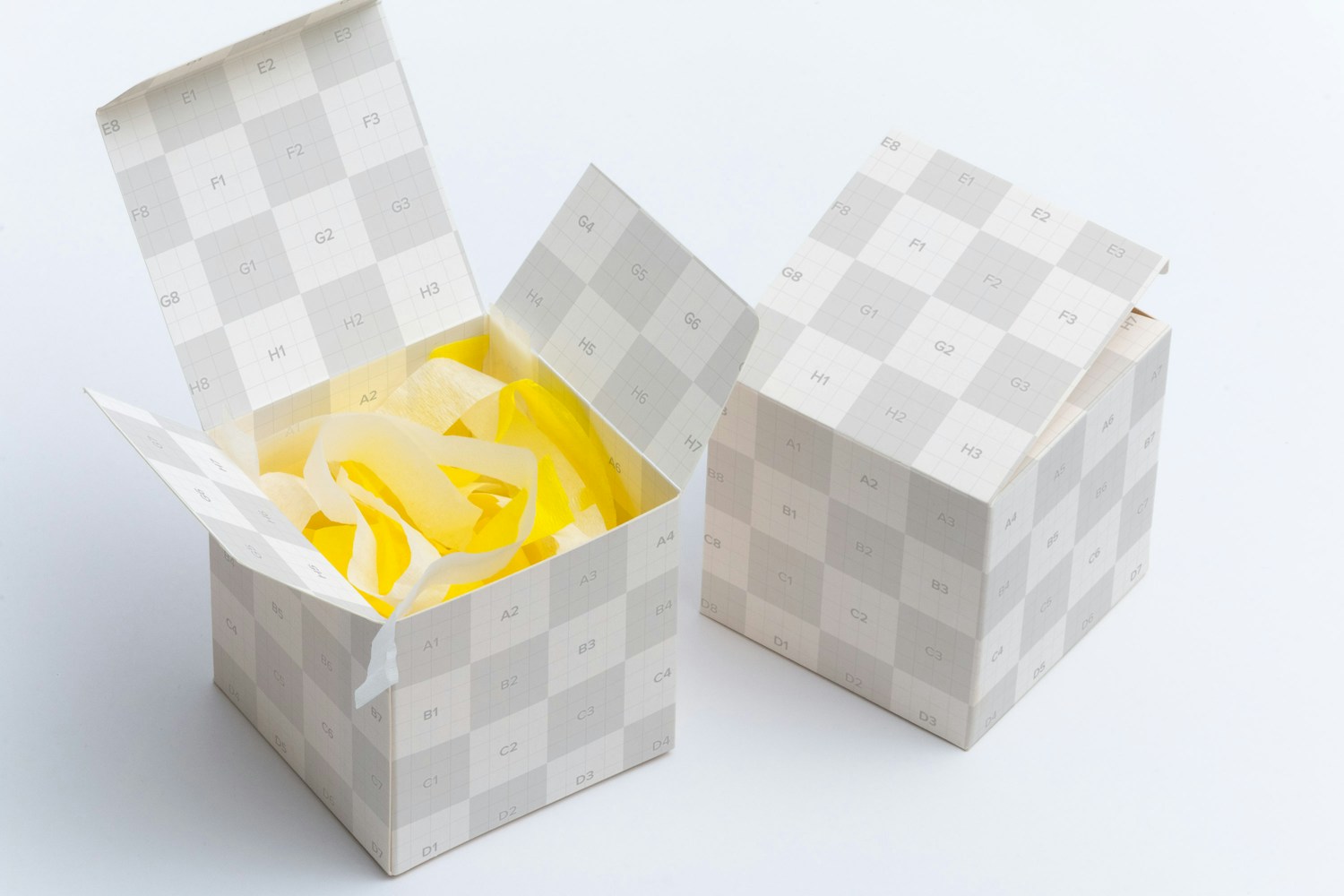Soft Paper Cube Gift Box Mockup 01